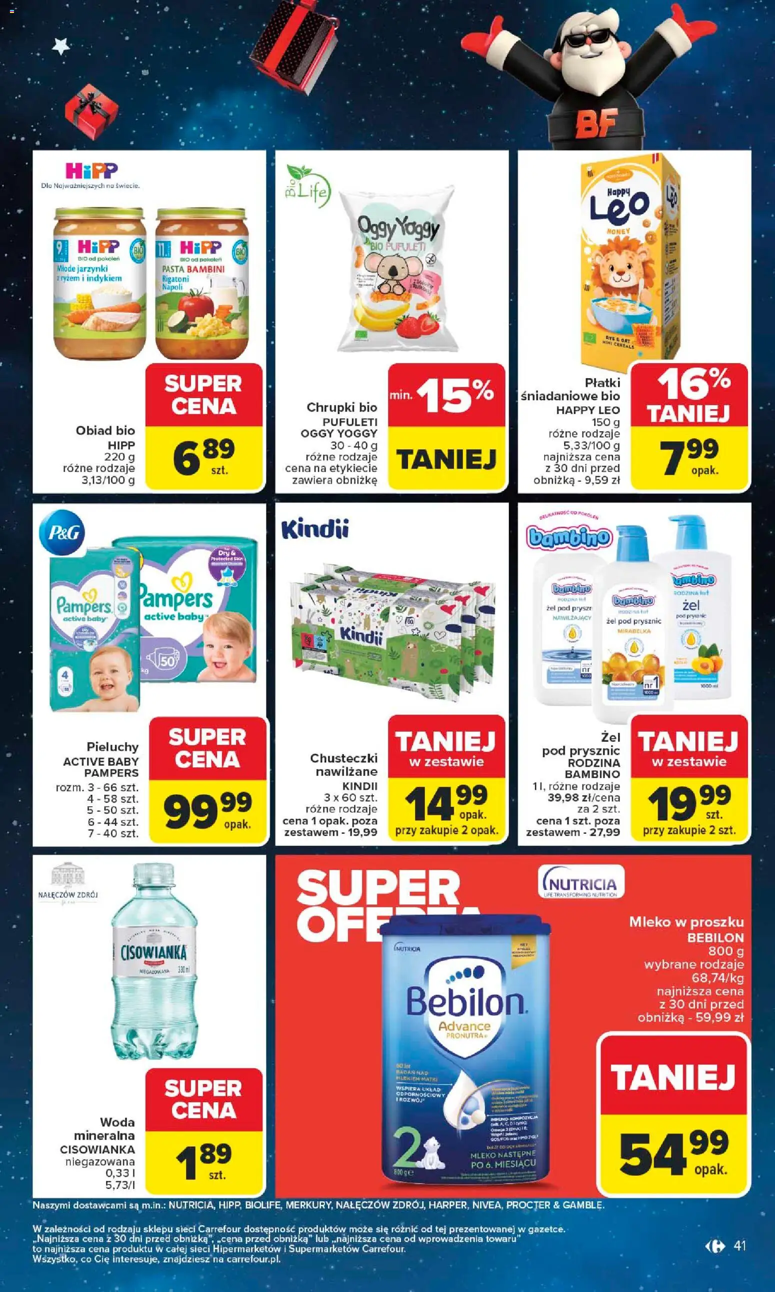 Carrefour Black Friday od 24.11.2025 | Strona: 41 | Produkty: Mleko w proszku, Pampers, Mleko, Woda