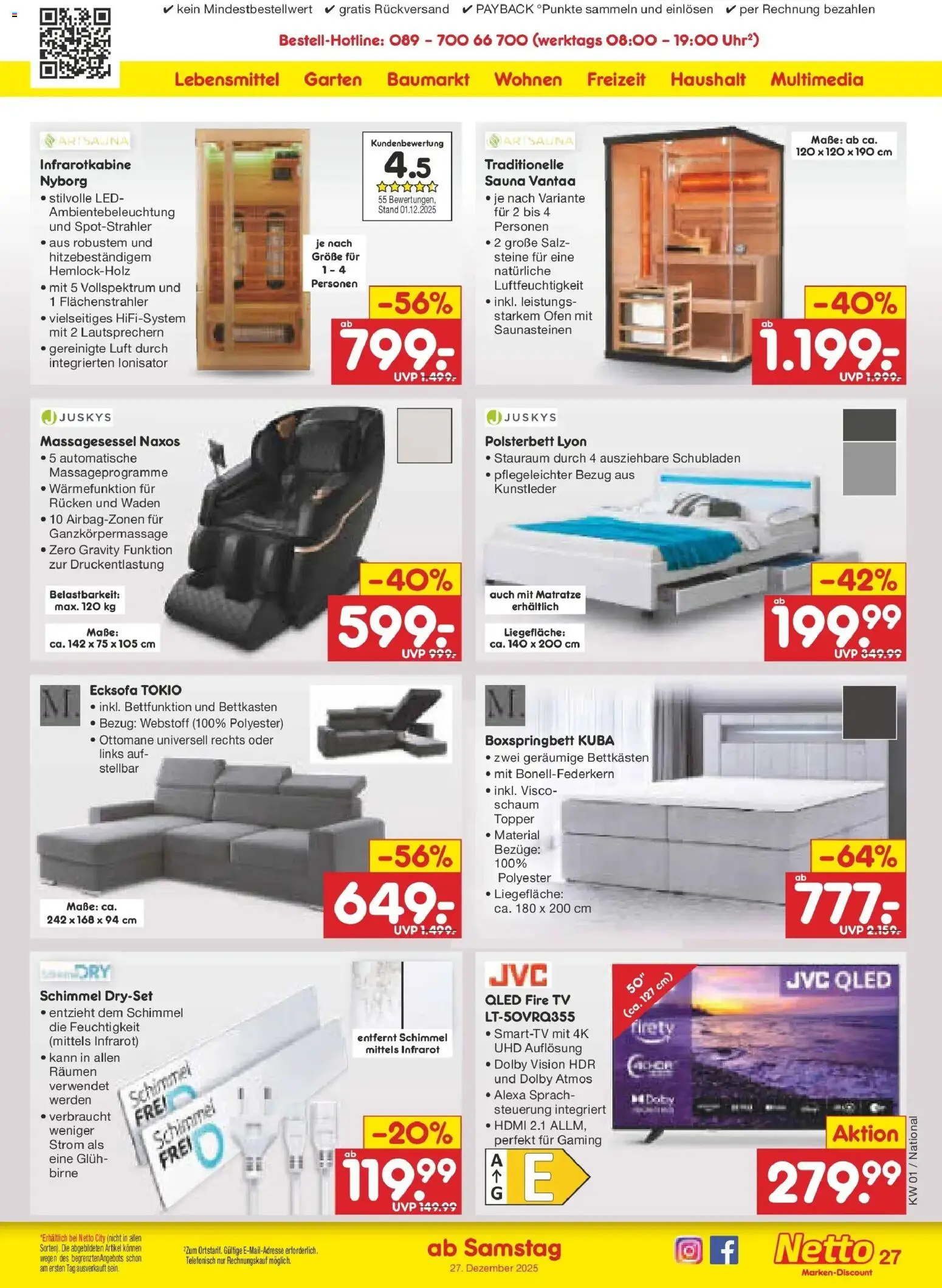 Netto Marken-Discount prospekt Mistelbach	 – gültig ab 28.12.2025 | Seite: 32 | Produkte: Ofen, Ecksofa, Topper, Birne