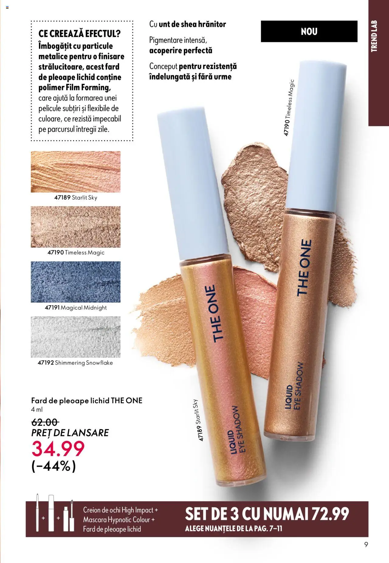 Oriflame catalog 13 2025 – valabil de la 10.09.2025 | Pagină: 9 | Produse: Mascara, Creion de ochi, Peluş Köpek Yatağı, Unt