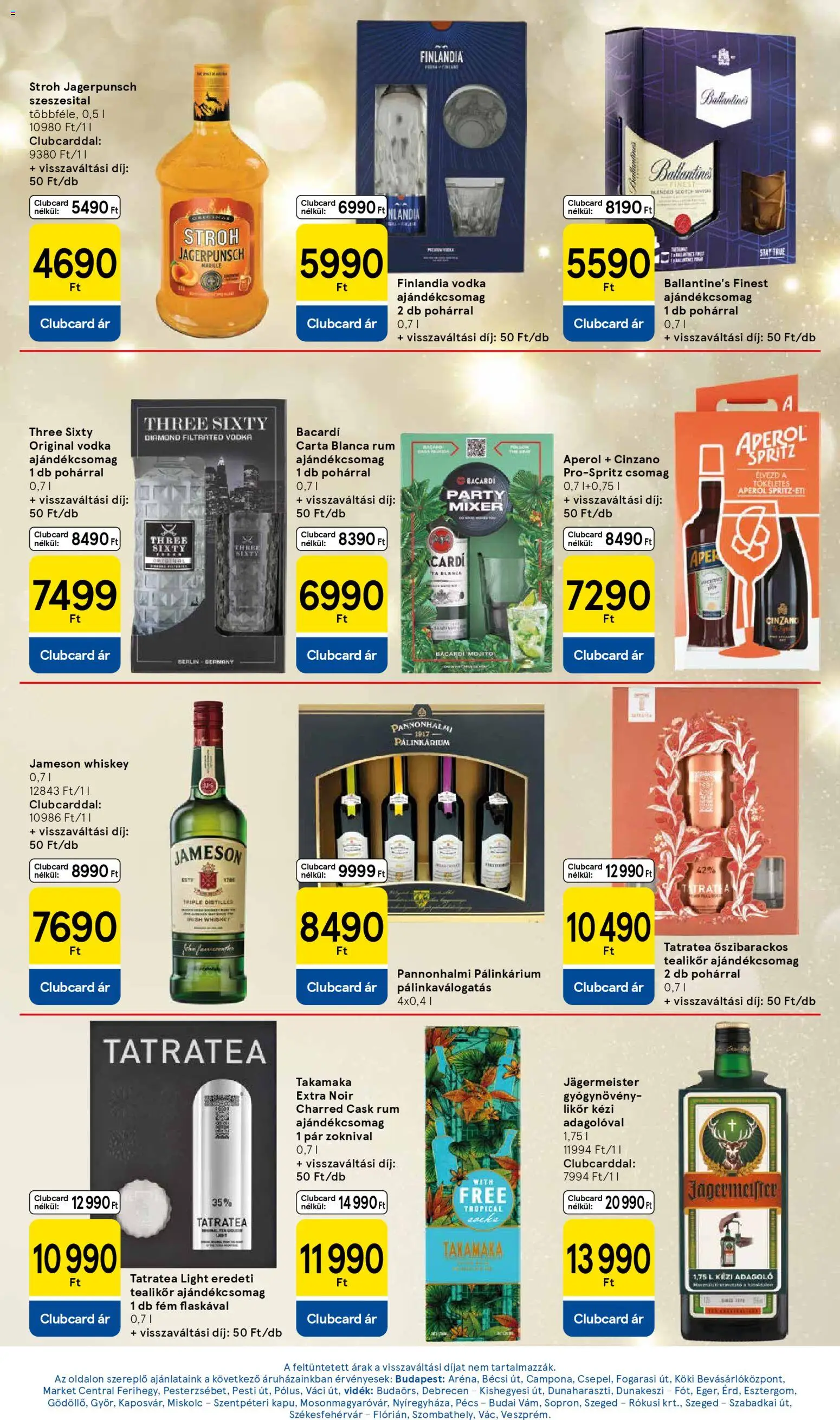 Tesco akciós ujság - amely érvényes a következő dátumtól: 04.12.2025 | Oldal: 13 | Termékek: Jameson, Bacardi, Likőr, Vodka