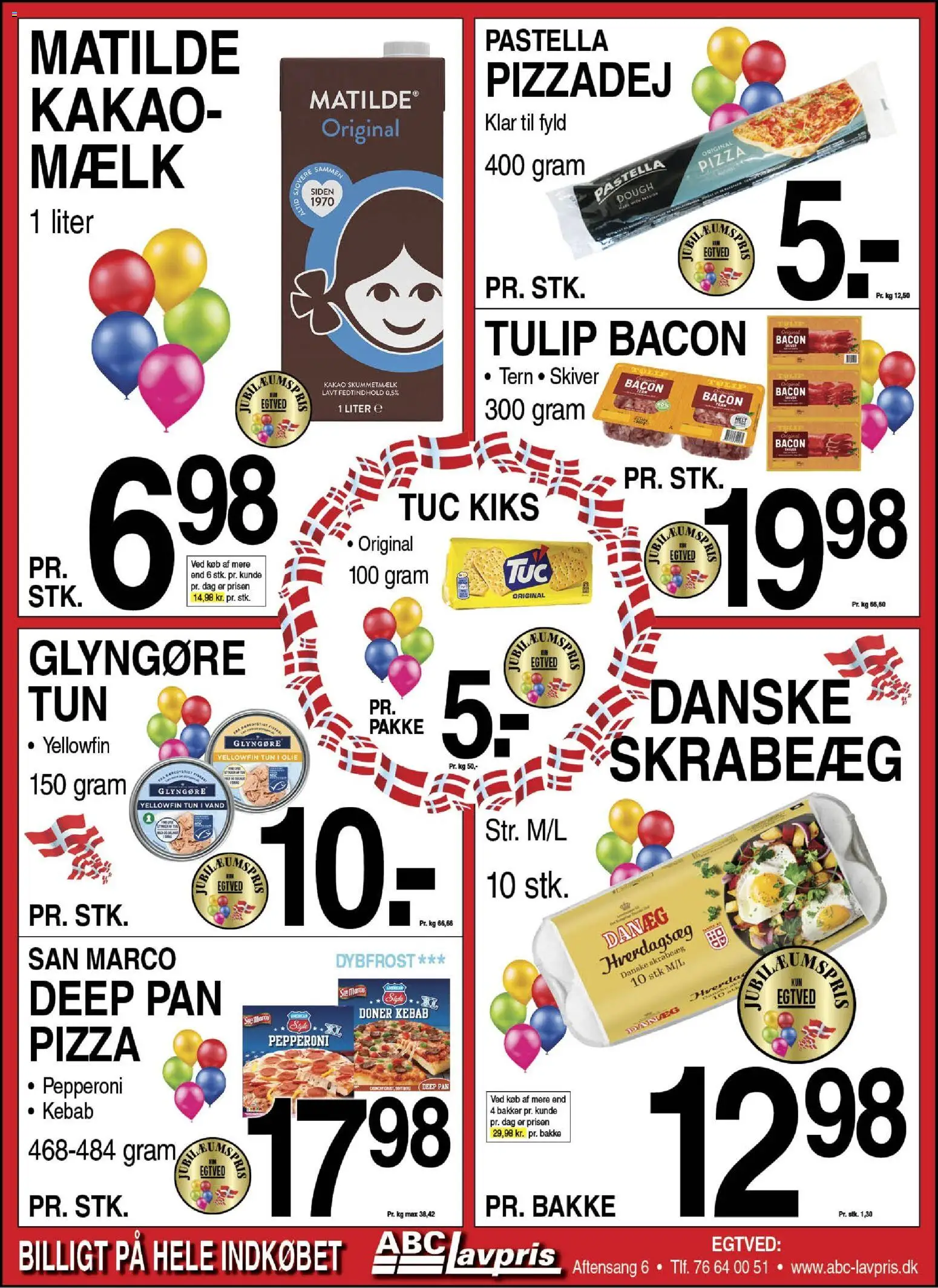 Abc Lavpris tilbudsavis – gyldig fra 22.10.2025 | Side: 2 | Produkter: Mælk, Pizzadej, Kebab, Bacon