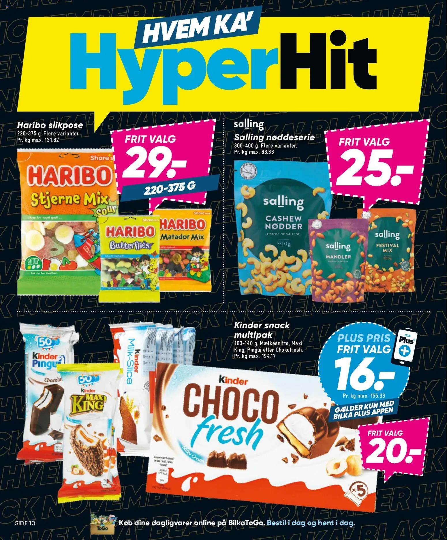 Bilka tilbudsavis – gyldig fra 31.10.2025 | Side: 10 | Produkter: Nødder, Mandler