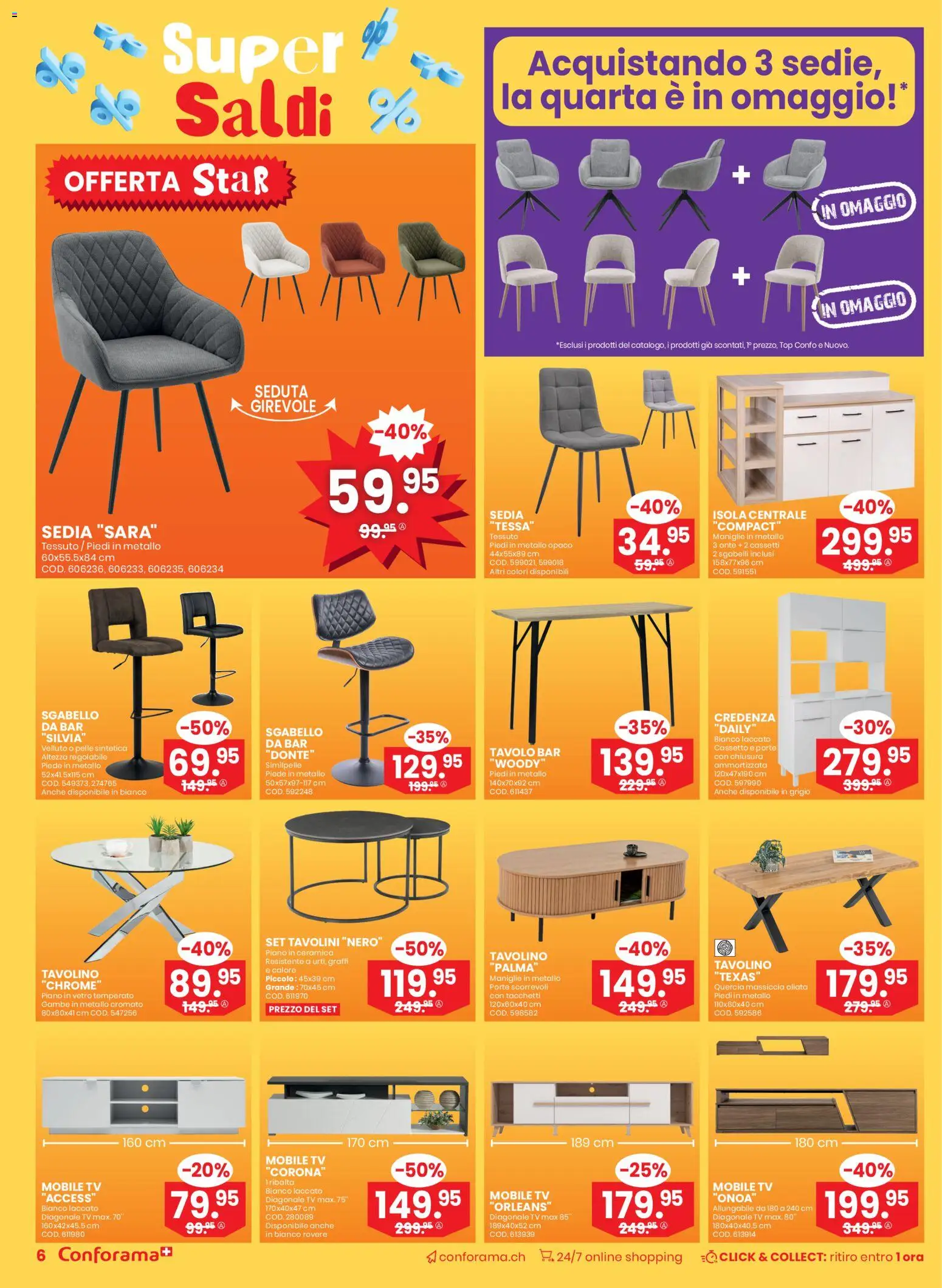 Conforama Aktionen Super Saldi – gültig ab 17.12.2025 | Seite: 6 | Produkte: TV, Top