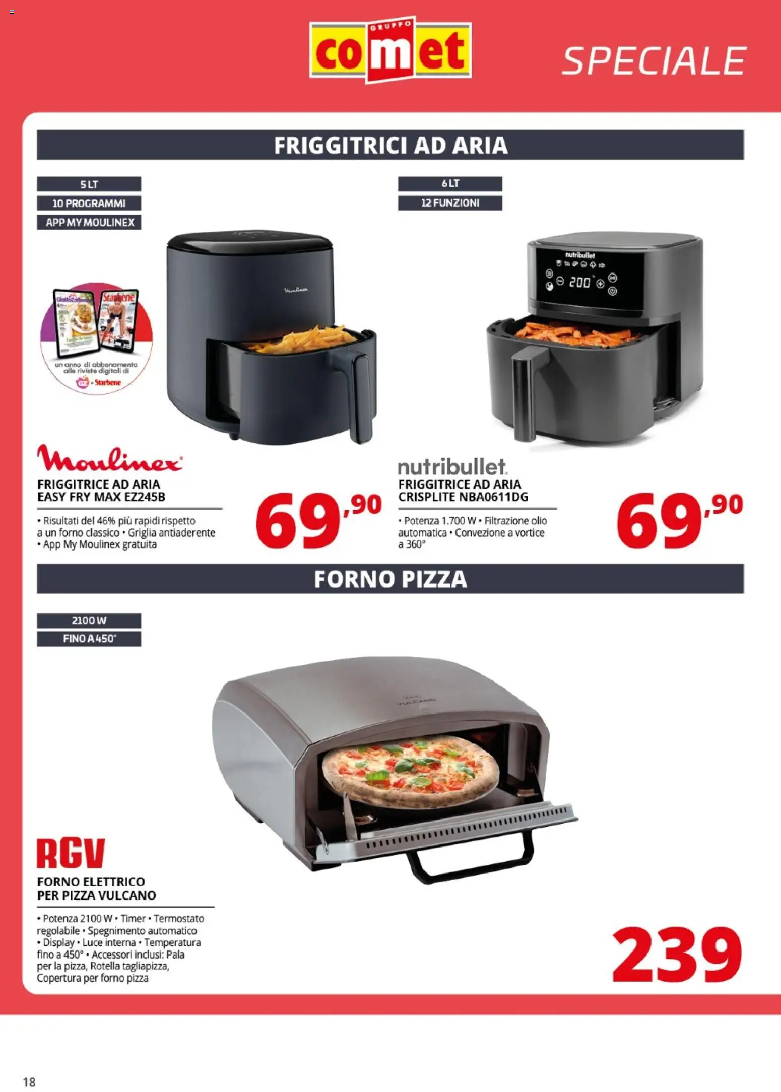 Volantino Comet del 10.04.2026 | Pagina: 18 | Prodotti: Olio, Forno, Griglia, Forno elettrico