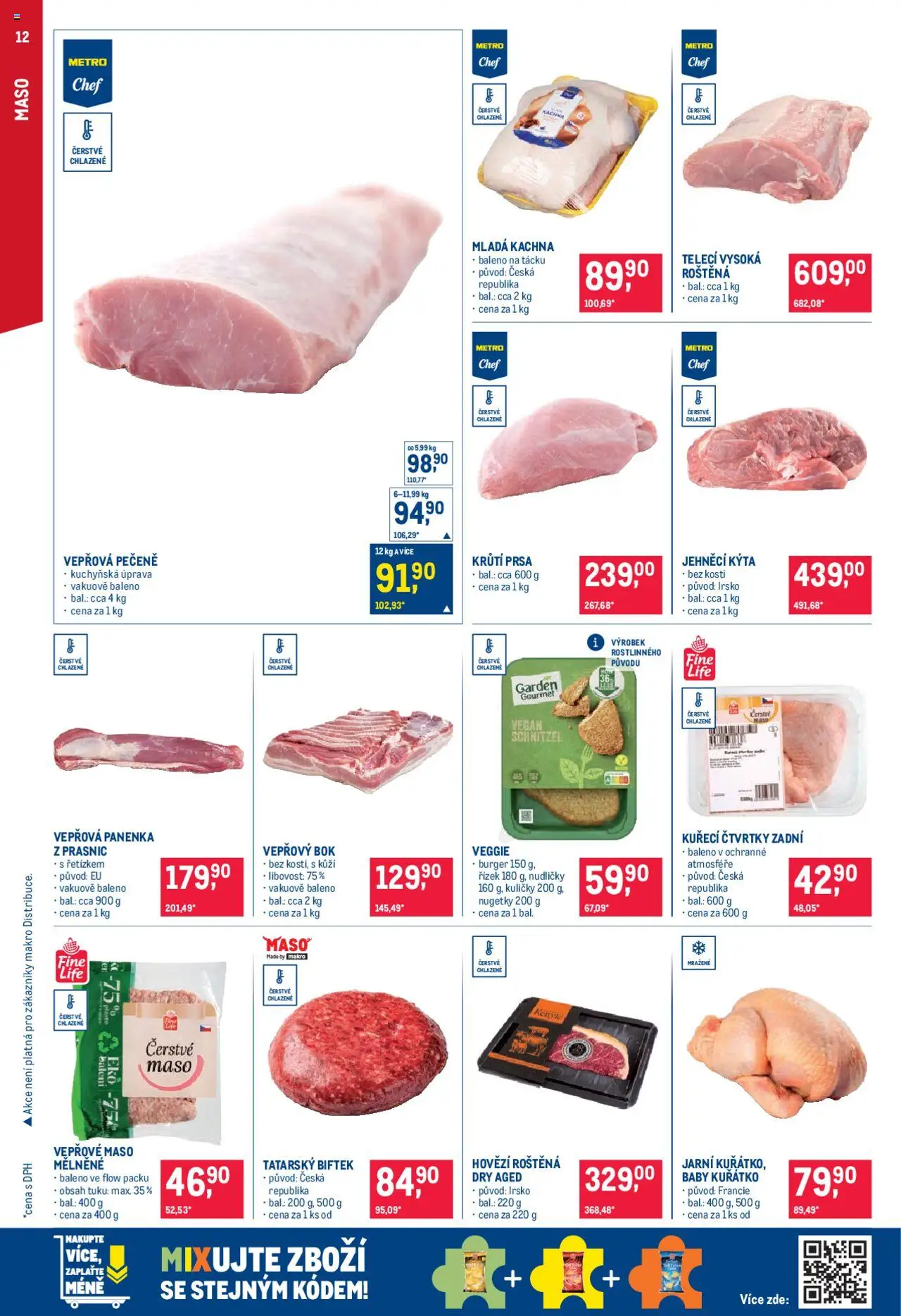 Makro leták - Pro milovníky jídla od 10.09.2025 | Strana: 12 | Produkty: Hovězí, Vepřový bok, Hovězí roštěná, Vepřová panenka