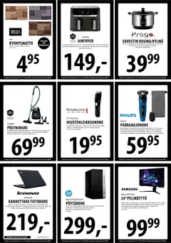Tuuri tarjoukset – voimassa 17.09.2025 alkaen | Sivu: 11 | Tuotteet: Parranajokone, Kynnysmatto, Tietokone, Pöytäkone