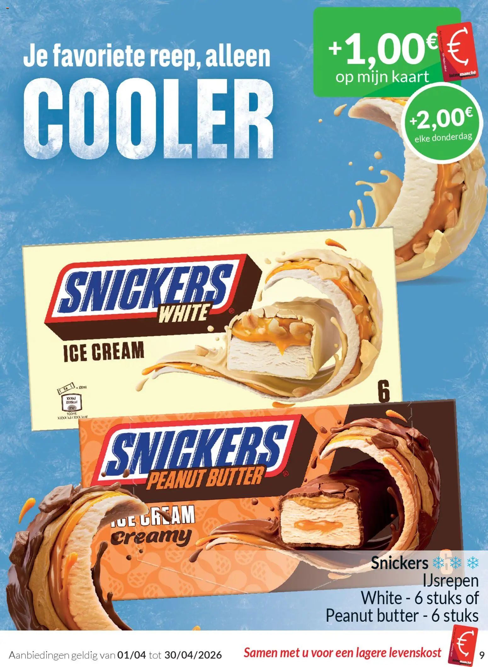 {H1} | Pagina: 9 | Producten: Snickers, Kaart