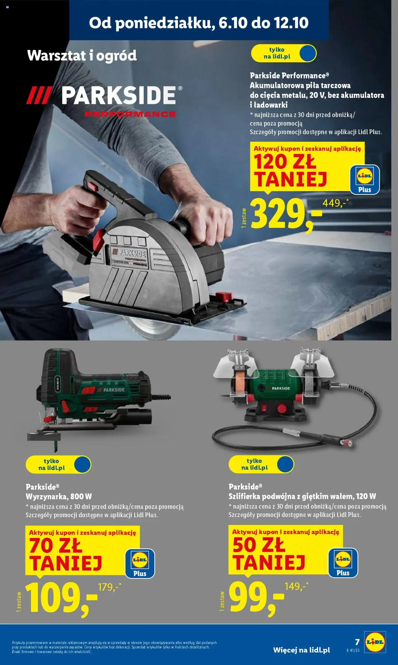 Lidl Katalog od 06.10.2025 | Strona: 7 | Produkty: Szlifierka