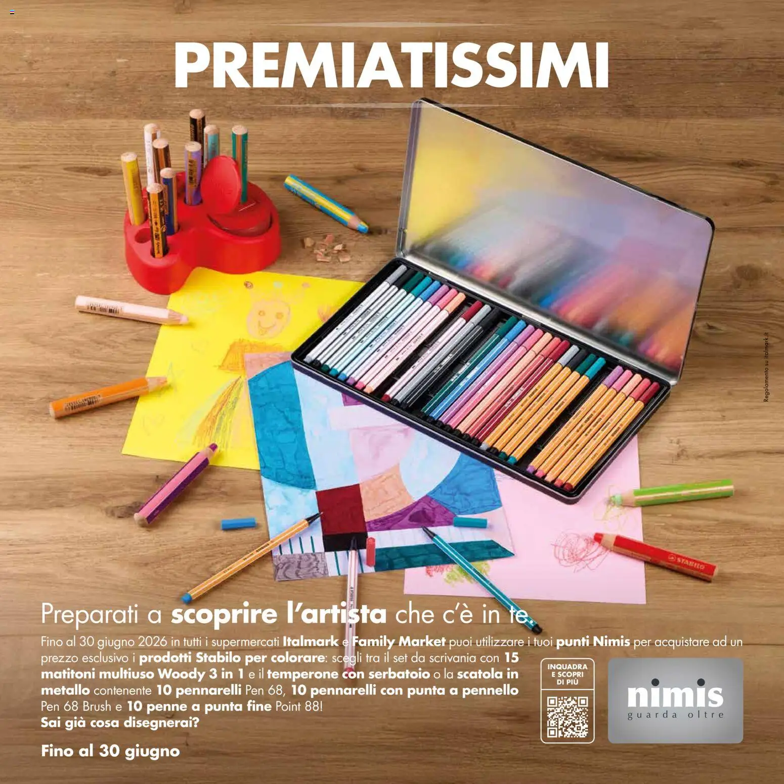 Volantino Italmark del 22.04.2026 | Pagina: 21 | Prodotti: Pennello, Pennarelli, Penne, Scatola