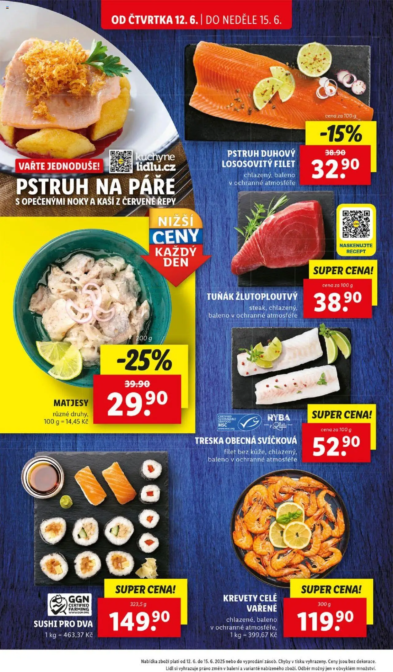 Lidl leták od 12.06.2025 | Strana: 10 | Produkty: Treska, Ryba, Řepy, Pstruh