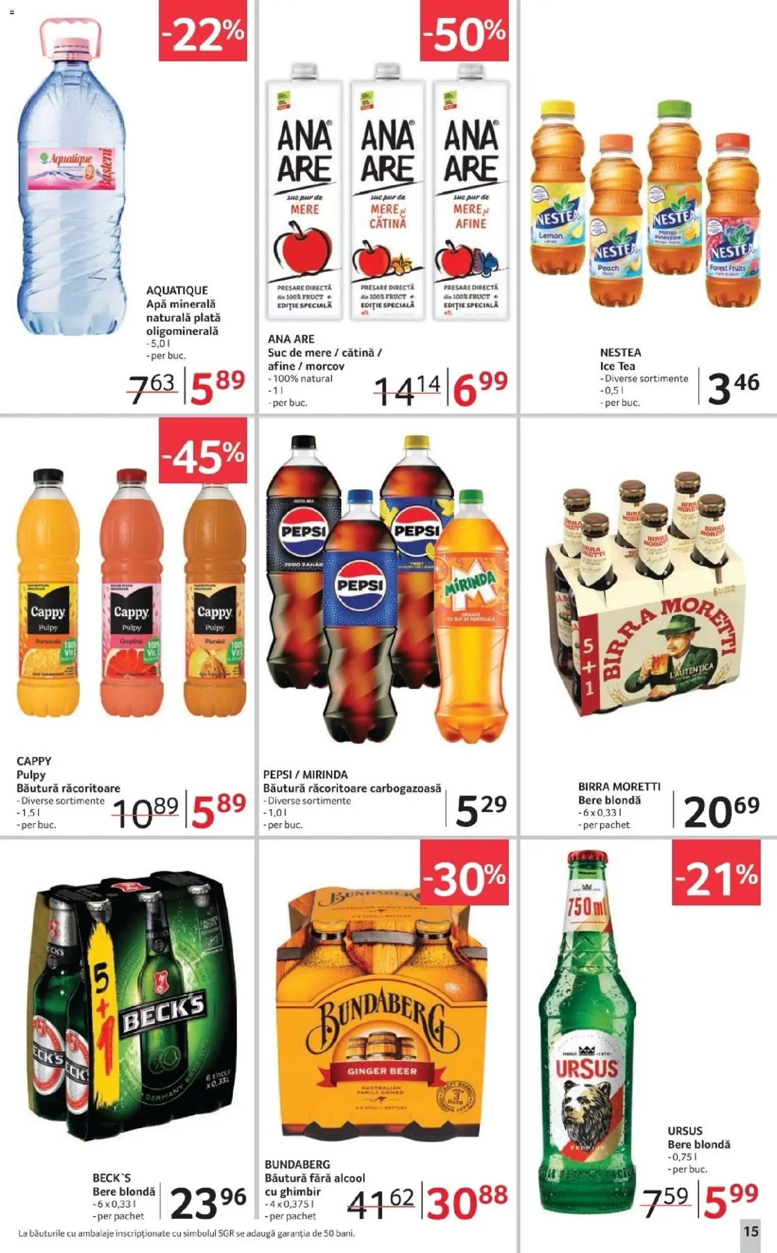 Noul catalog Selgros – valabil de la 14.11.2025 | Pagină: 15 | Produse: Afine, Mere, Portocale, Ice tea