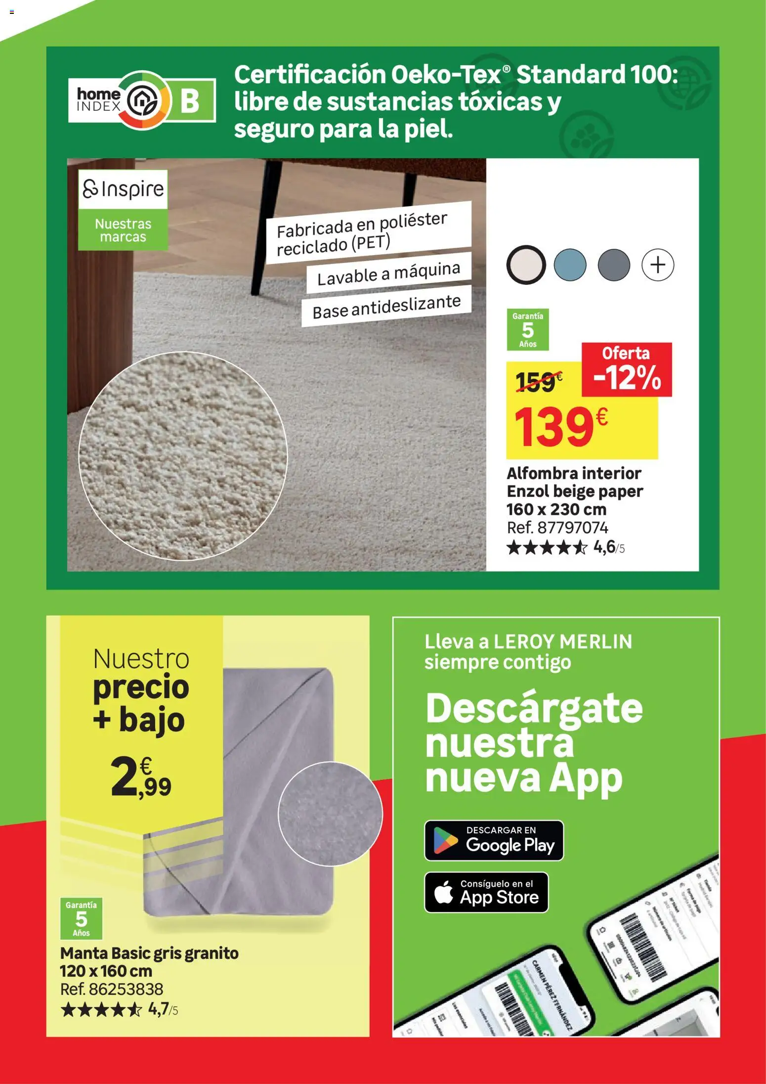 Leroy Merlin catálogo │ válido desde el 03.02.2026 | Página: 53 | Productos: Manta, Alfombra