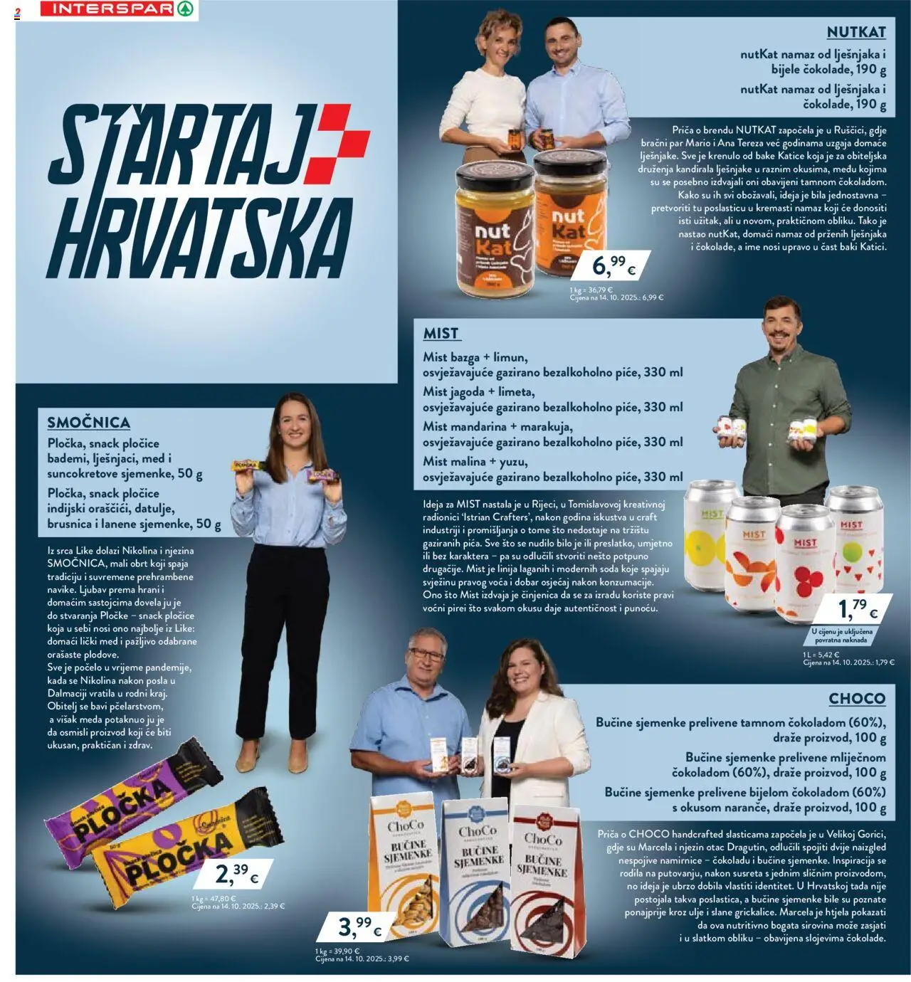 Interspar katalog | vrijedi od 15.10.2025 | Stranica: 2 | Proizvodi: Med, Ulje, Namaz od lješnjaka, Namaz