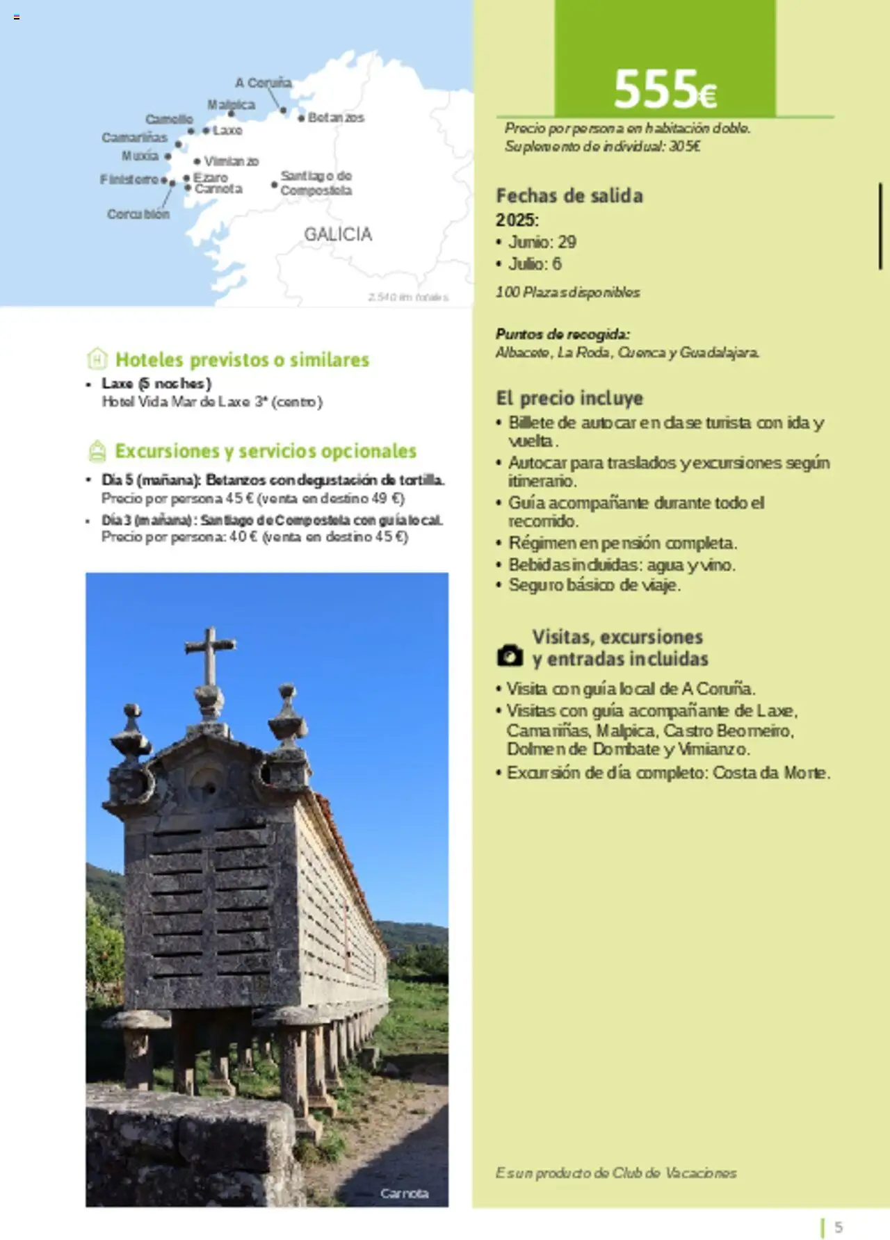 Viajes El Corte Inglés - Catálogo Turismo Social Castilla La Mancha │ válido desde el 03.02.2025 | Página: 5