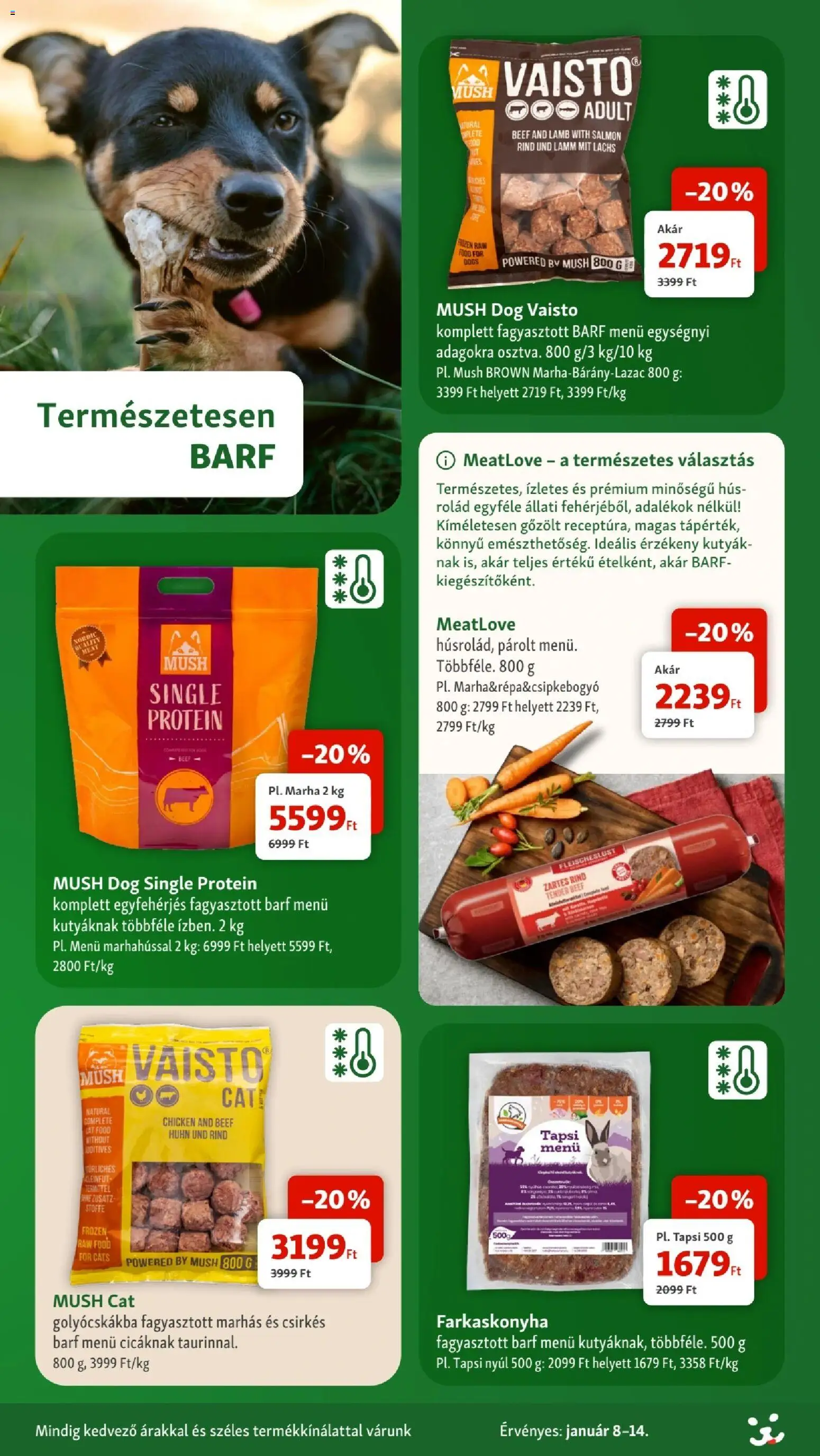 Fressnapf akciós ujság - amely érvényes a következő dátumtól: 08.01.2026 | Oldal: 10 | Termékek: Hús, Protein