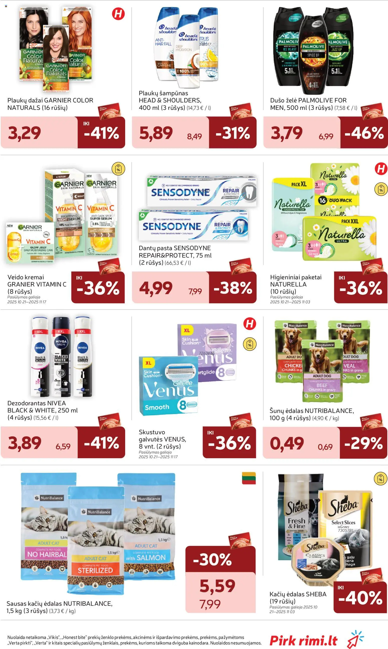 Rimi akcijos nuo 28.10.2025 | Puslapis: 33 | Prekių: Šampūnas, Dušo želė, Dezodorantas