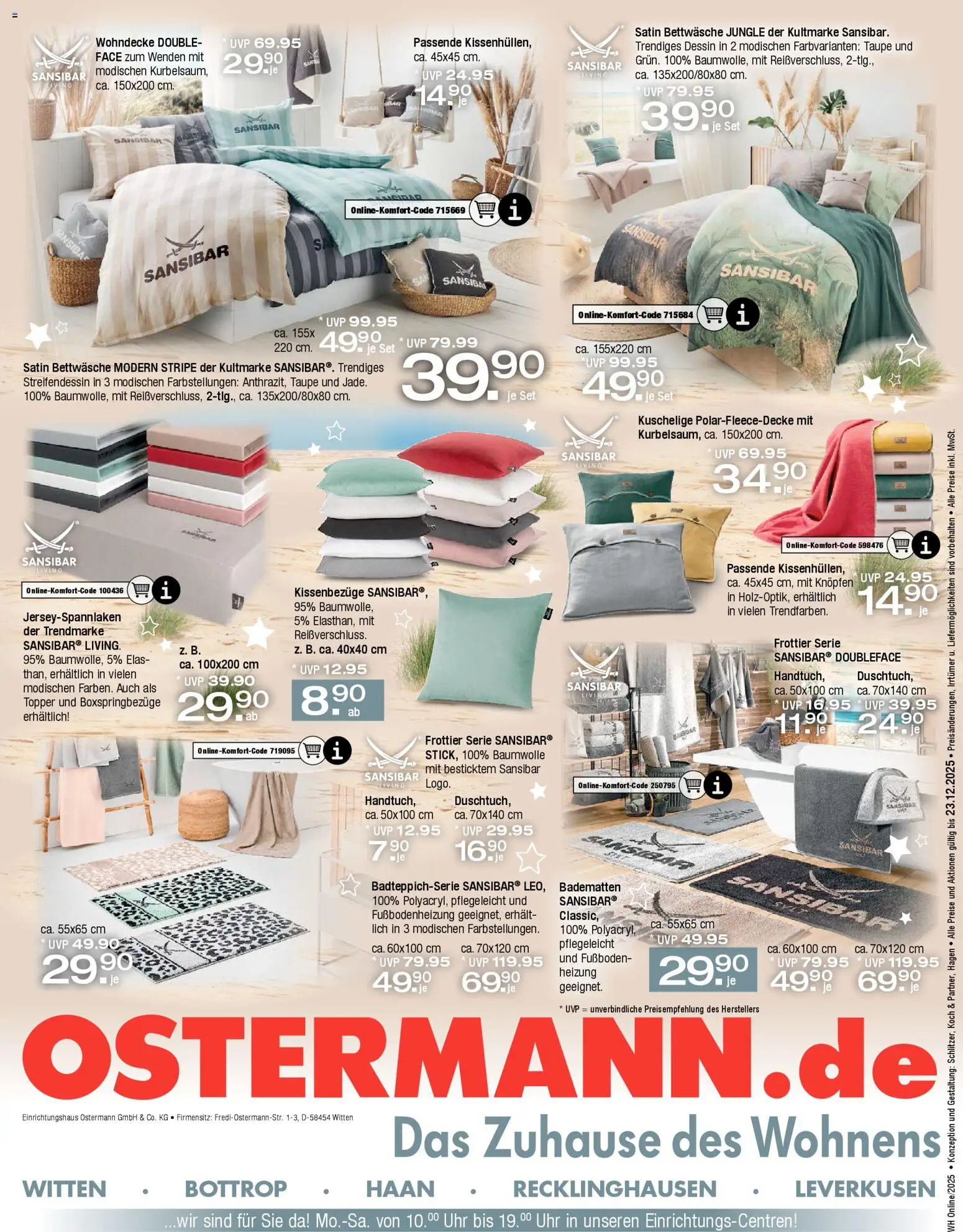Ostermann - OSTERMANN Weihnachts-Spezial – gültig ab 22.11.2025 | Seite: 18 | Produkte: Topper, Bettwäsche, Uhr