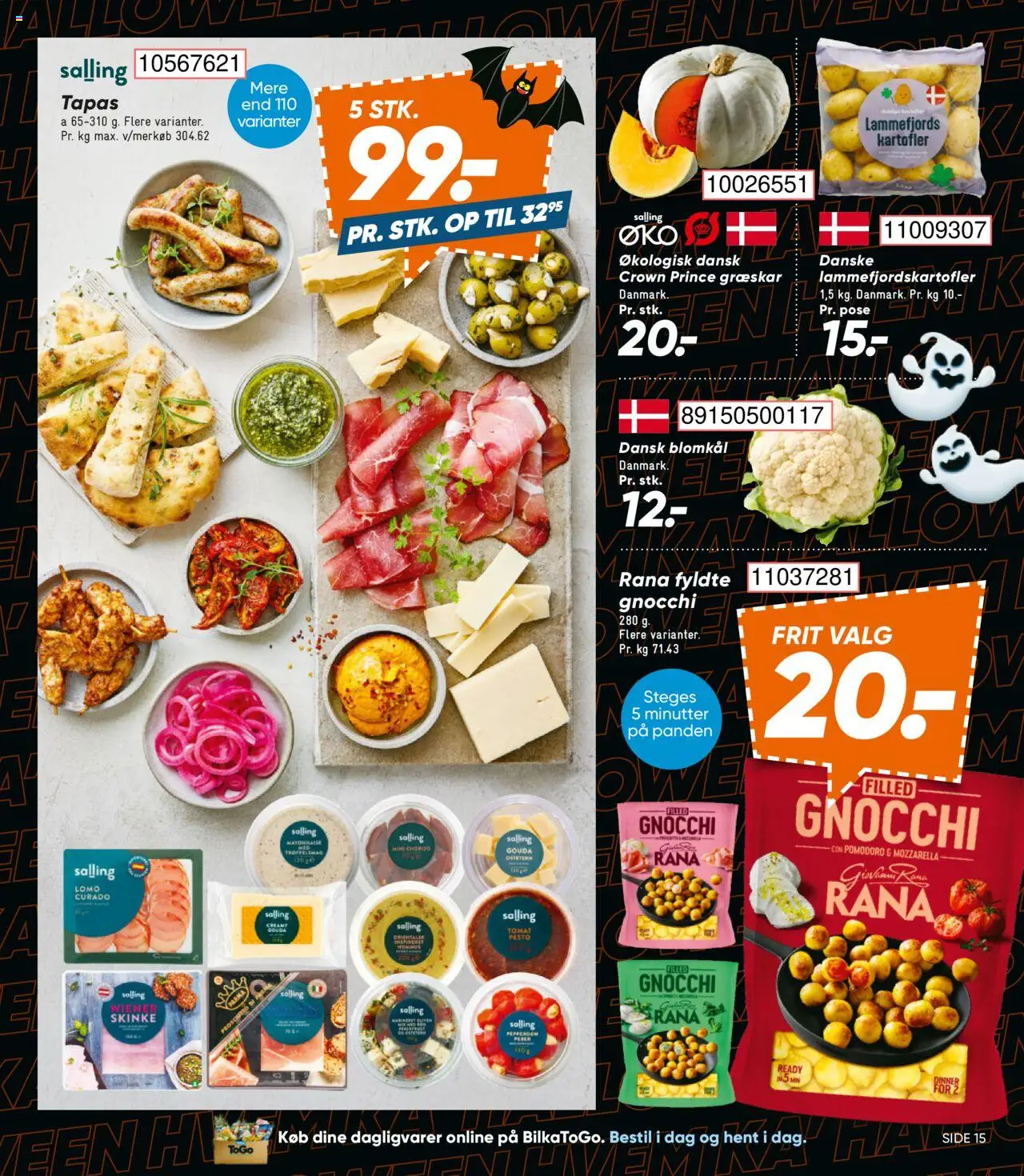 Bilka tilbudsavis – gyldig fra 10.10.2025 | Side: 19 | Produkter: Skinke, Kartofler, Blomkål, Mozzarella