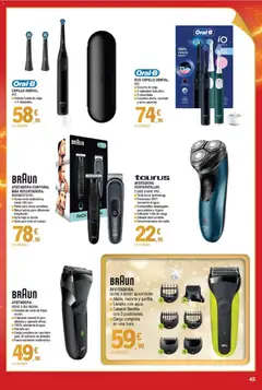 Vista previa E.Leclerc folleto válido desde el 03.12.2025 | Página: 45 | Productos: Cepillo, Afeitadora, Funda
