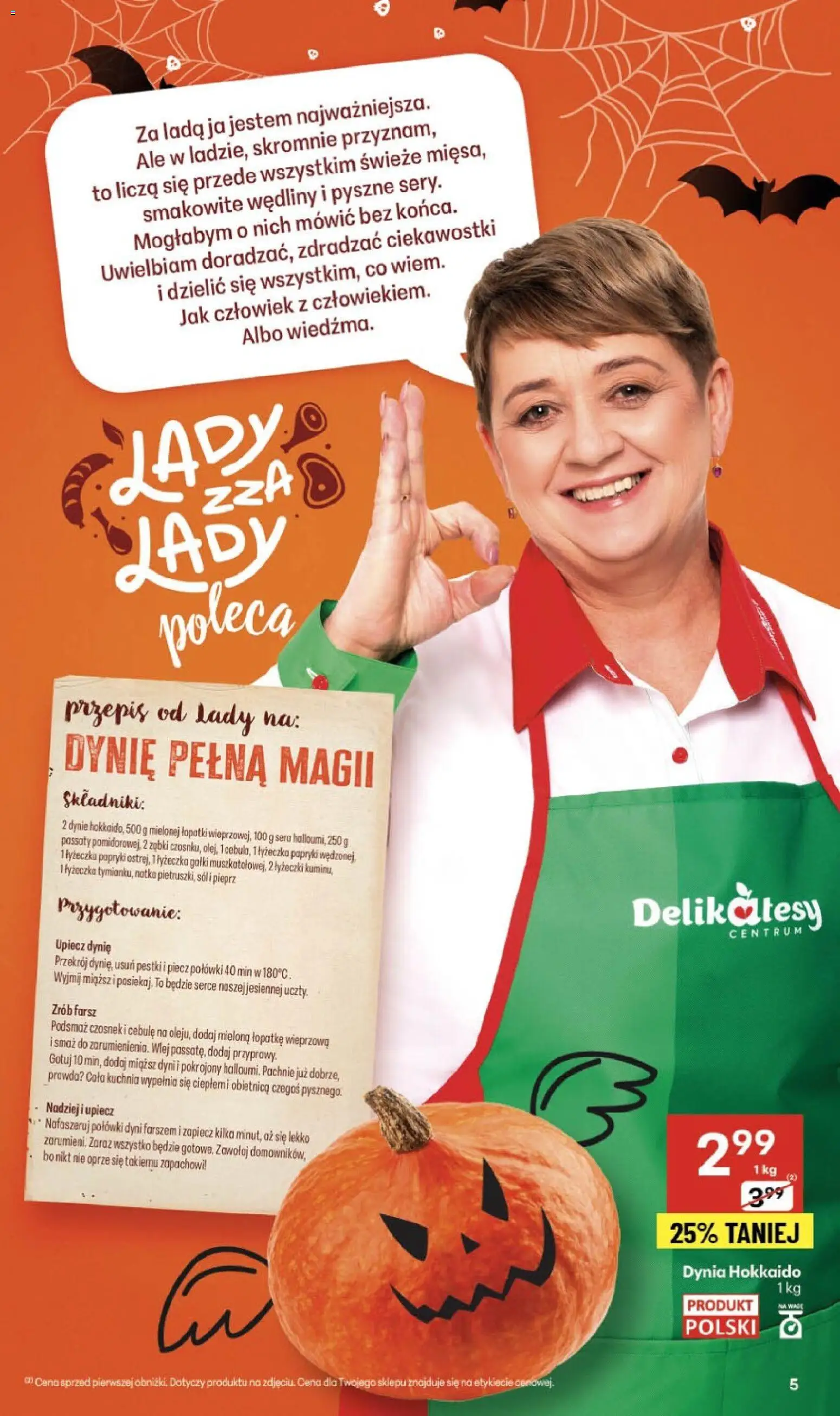 Delikatesy Centrum Gazetka od 30.10.2025 | Strona: 5 | Produkty: Czosnek, Dynia, Wędliny, Sól