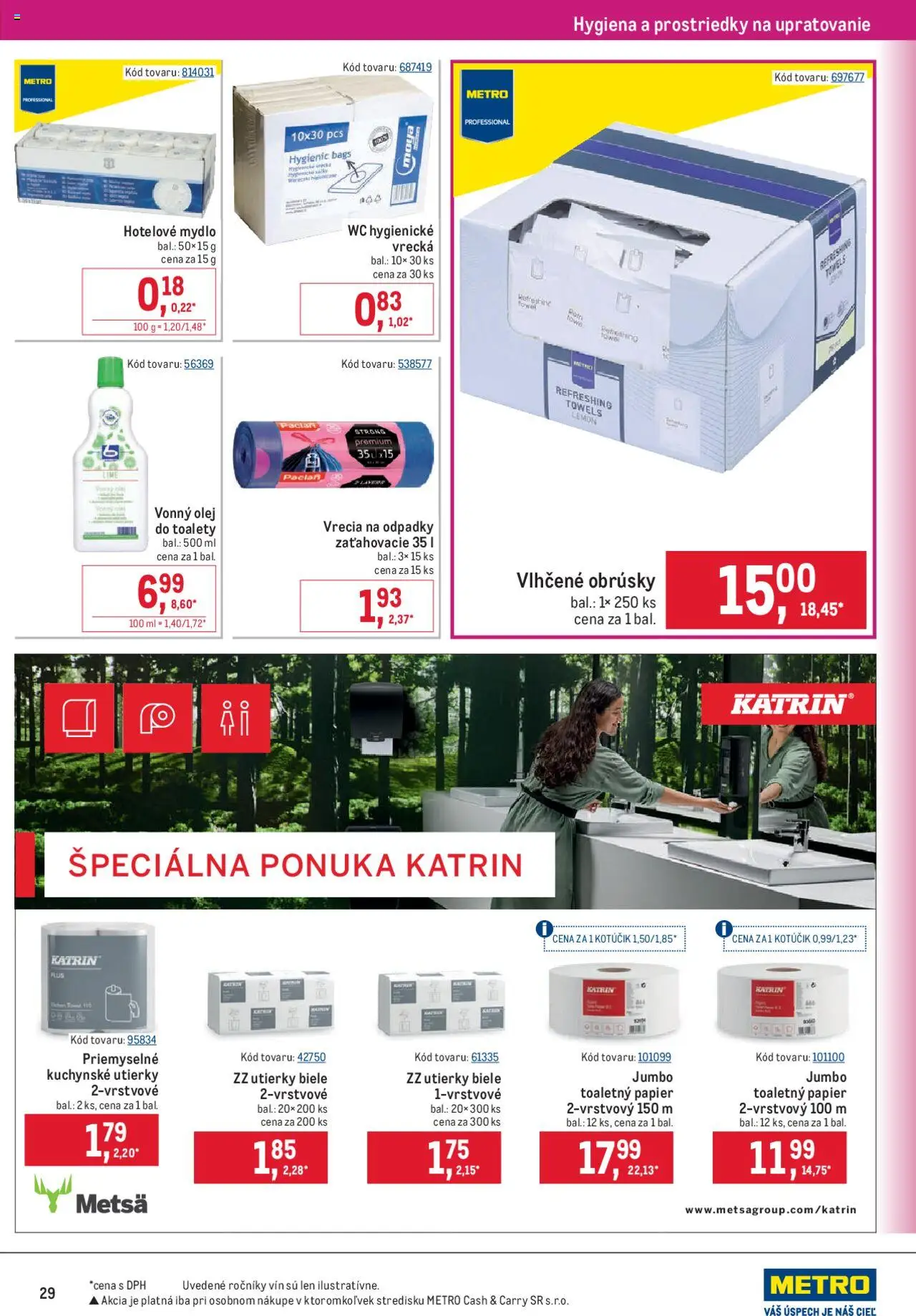 Metro gastronómia │ platný od 13.08.2025 | Strana: 29 | Produkty: Olej, Wc, Toaletný papier, Mydlo