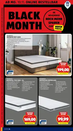 Hofer - Black Friday ab 07.11.2025 gültig | Seite: 42 | Produkte: Matratze