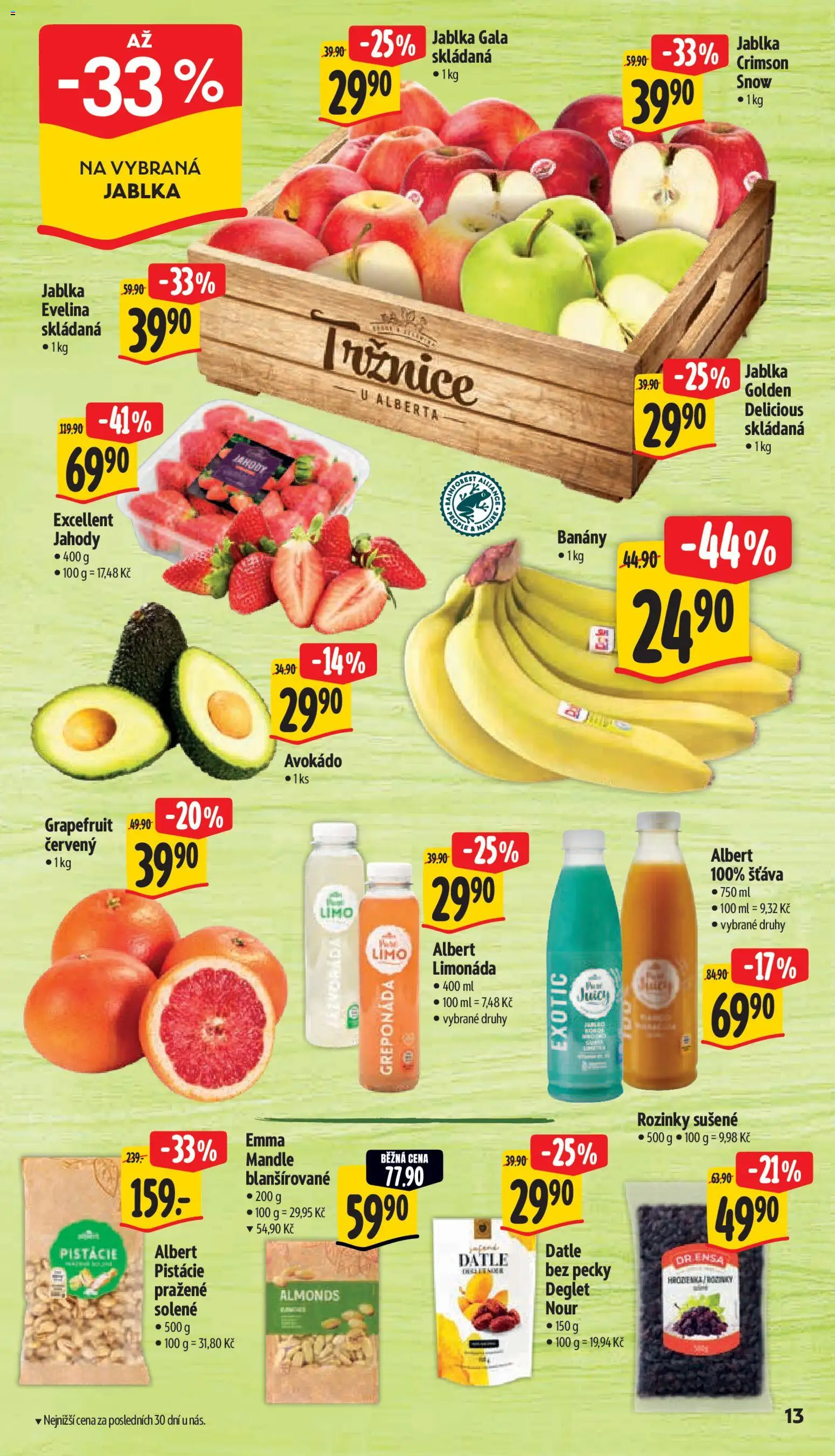 Albert leták - Supermarket od 18.03.2026 | Strana: 19 | Produkty: Jablka Gala, Limonáda, Mandle, Datle