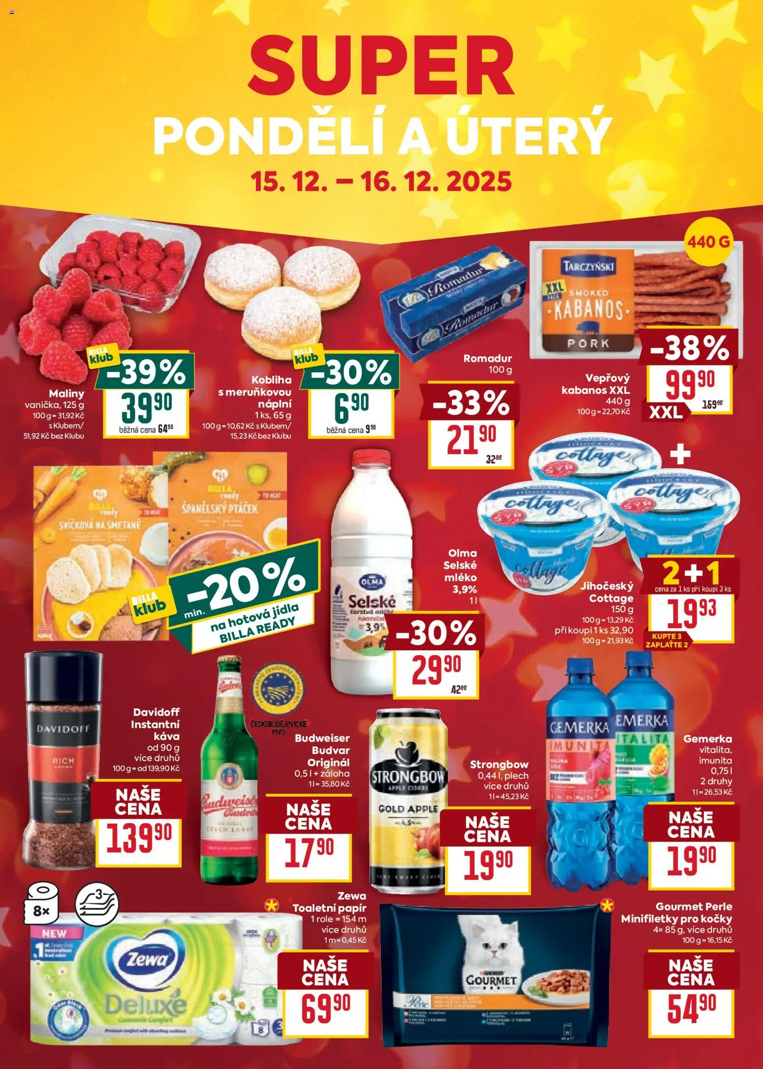 Billa Velký leták od 10.12.2025 | Strana: 42 | Produkty: Apple, Maliny, Zewa, Romadur