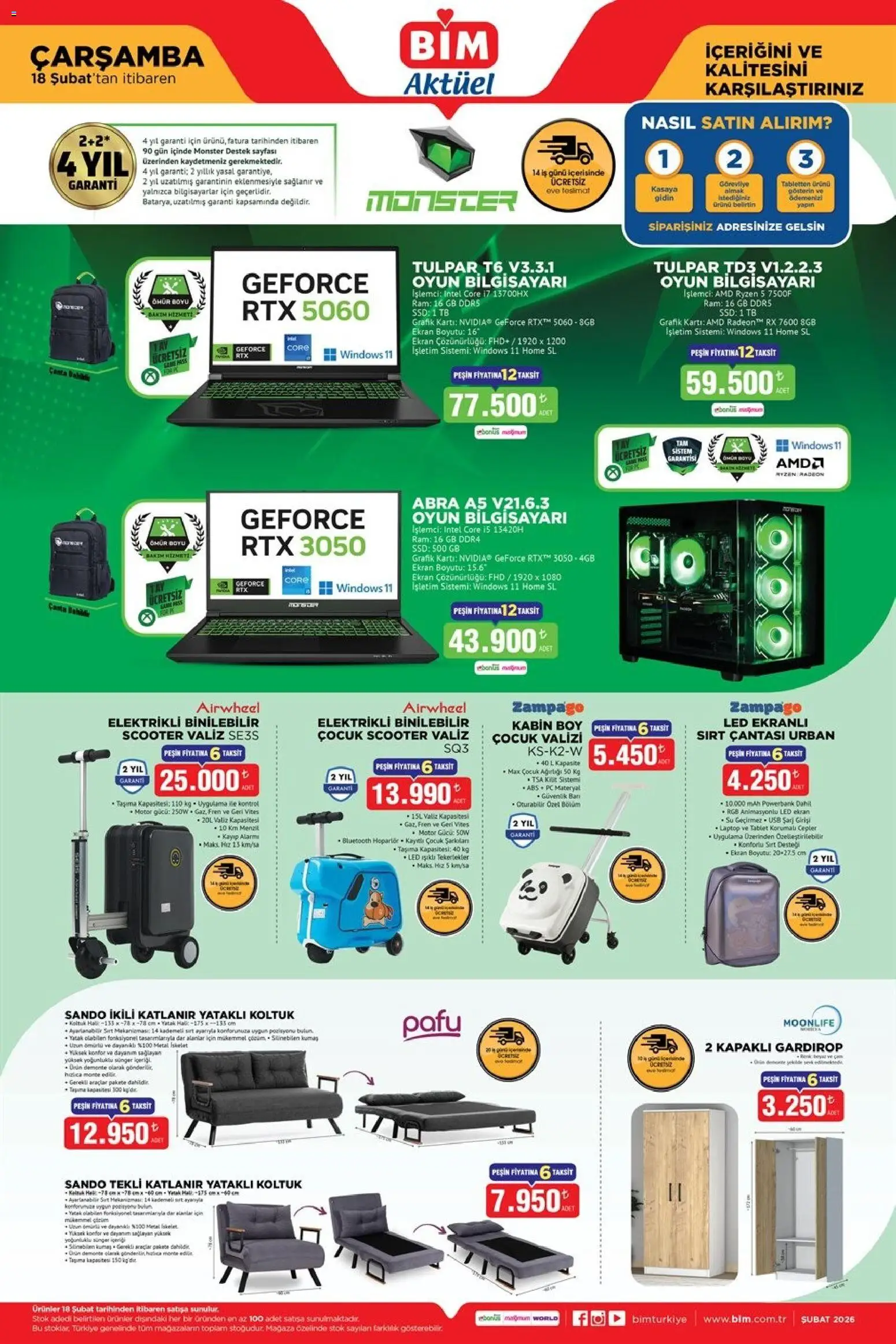 BİM Katalog Çarşamba - 18.02.2026 tarihinden itibaren geçerlidir | Sayfa: 1