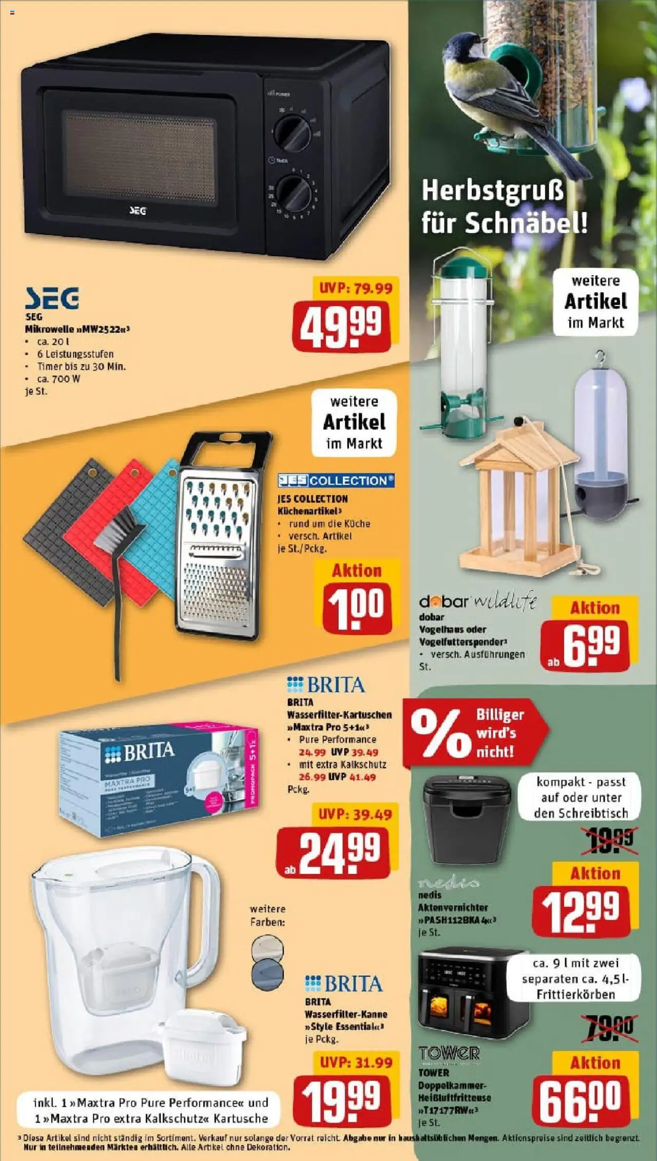 Rewe prospekt Gnarrenburg	 – gültig ab 13.10.2025 | Seite: 29 | Produkte: Aktenvernichter, Mikrowelle, Küche, Heißluftfritteuse