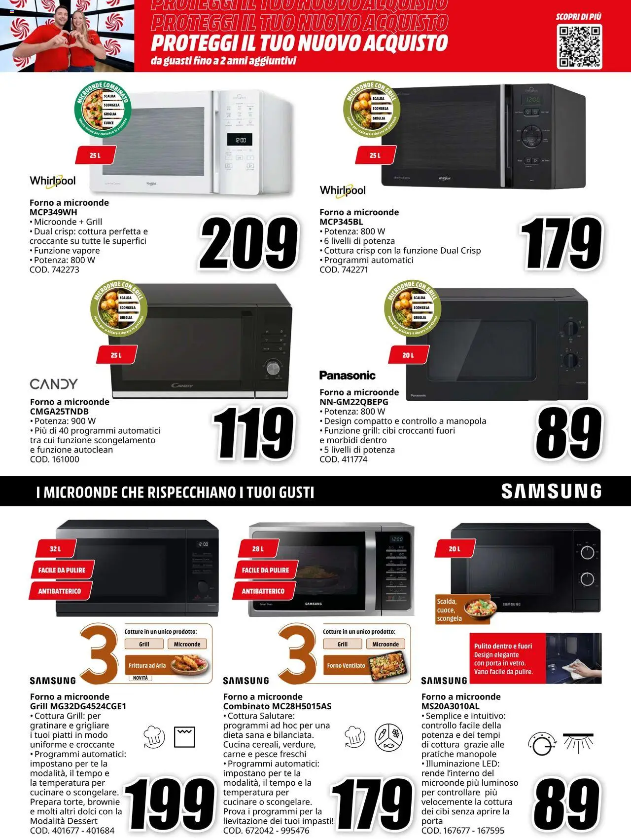 Volantino Media World del 04.09.2025 | Pagina: 13 | Prodotti: Microonde, Tè, Forno a microonde, Samsung