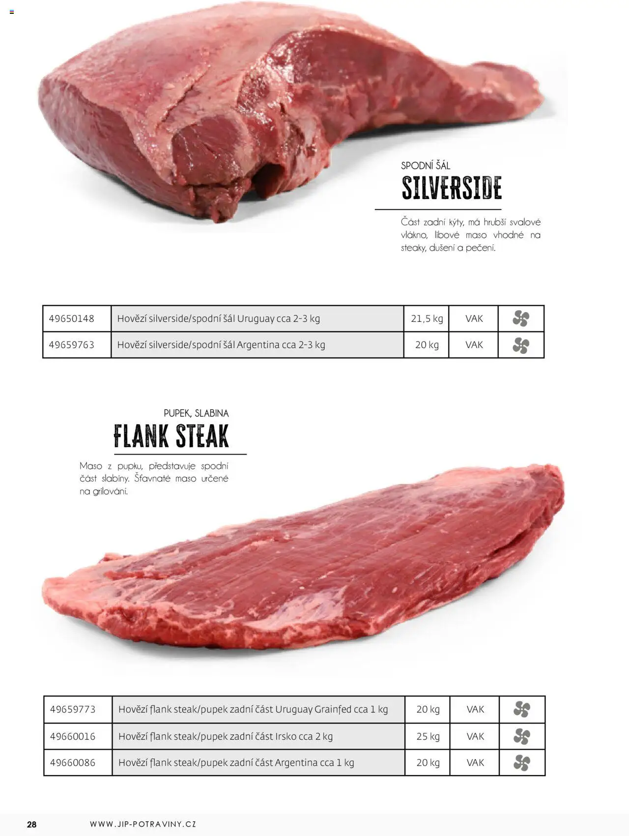 Jip katalalog - Maso 2025 od 01.01.2025 | Strana: 28 | Produkty: Hovězí, Steak, Maso