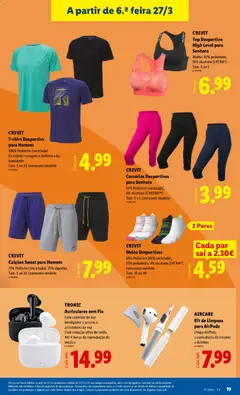 Pré-visualização CRIVIT Top Desportivo High Level para Senhora, Malha: 82% poliamida, 18% elastano (LYCRA®). Tam. S ao L válido de 23.03.2026 | Página: 19