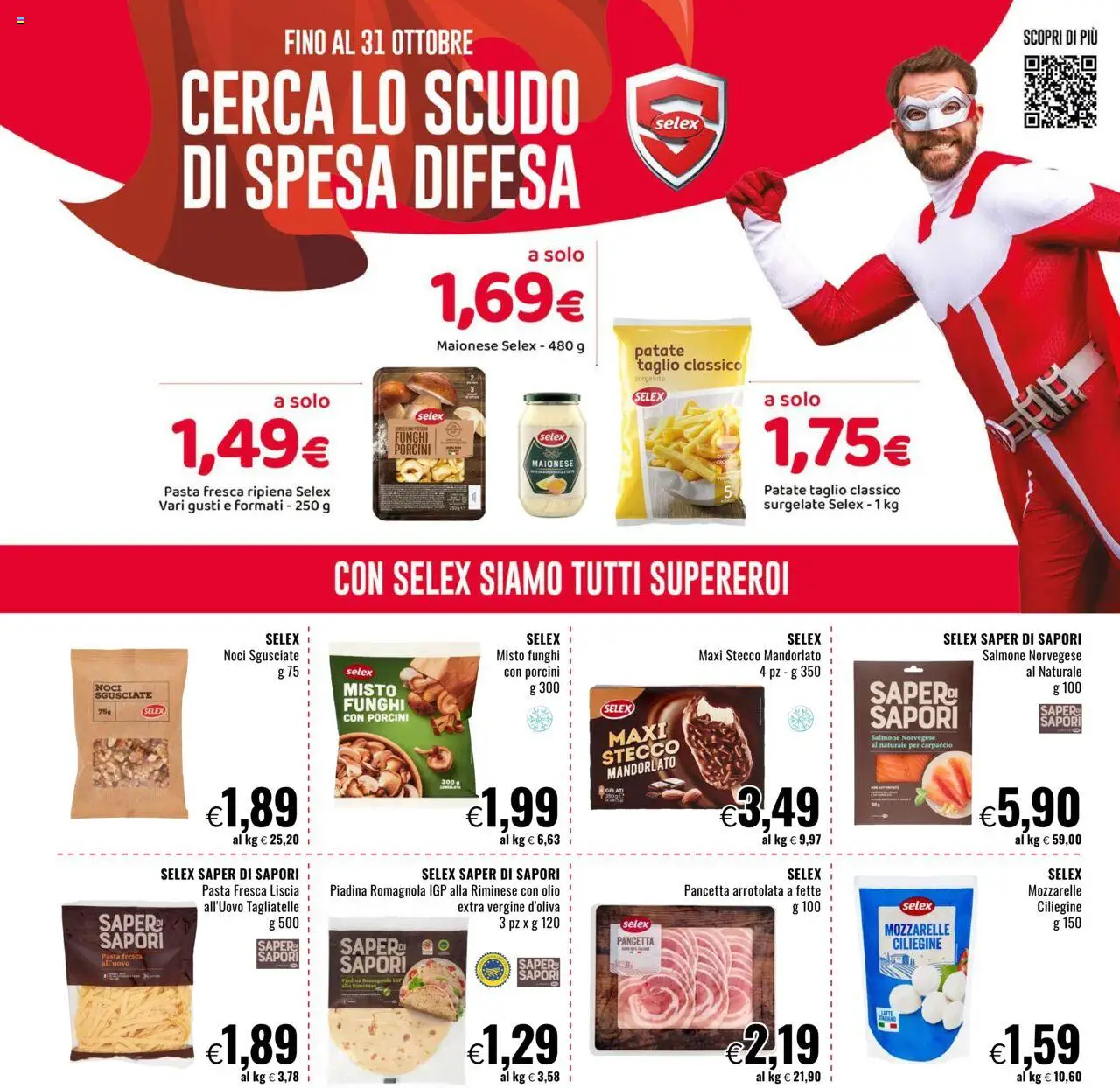Volantino Famila del 16.10.2025 | Pagina: 18 | Prodotti: Salmone, Maionese, Pasta, Piadina