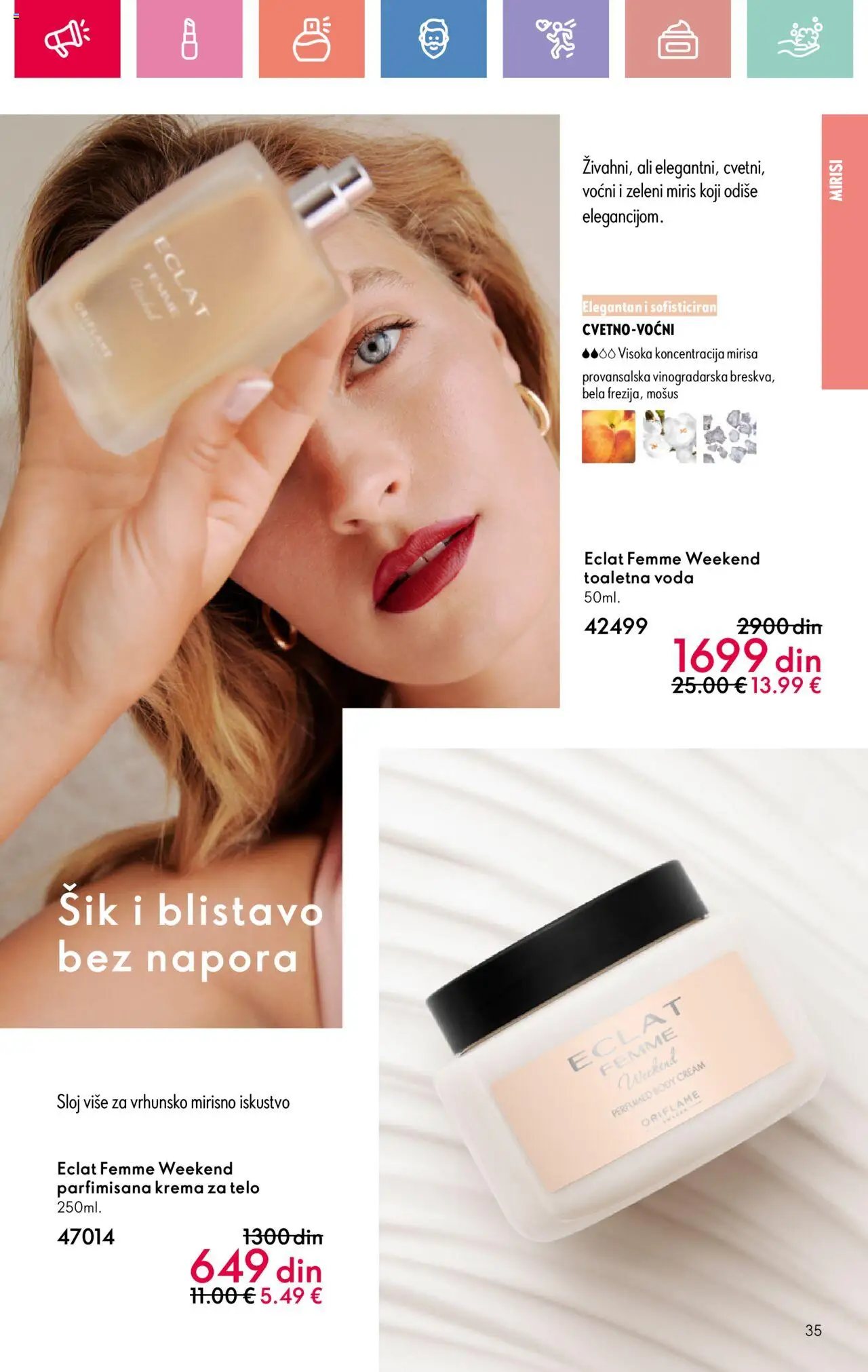 Oriflame katalog - važi od 24.08.2025 | Strana: 35 | Proizvode: Toaletna voda, Voda, Krema, Krema za telo