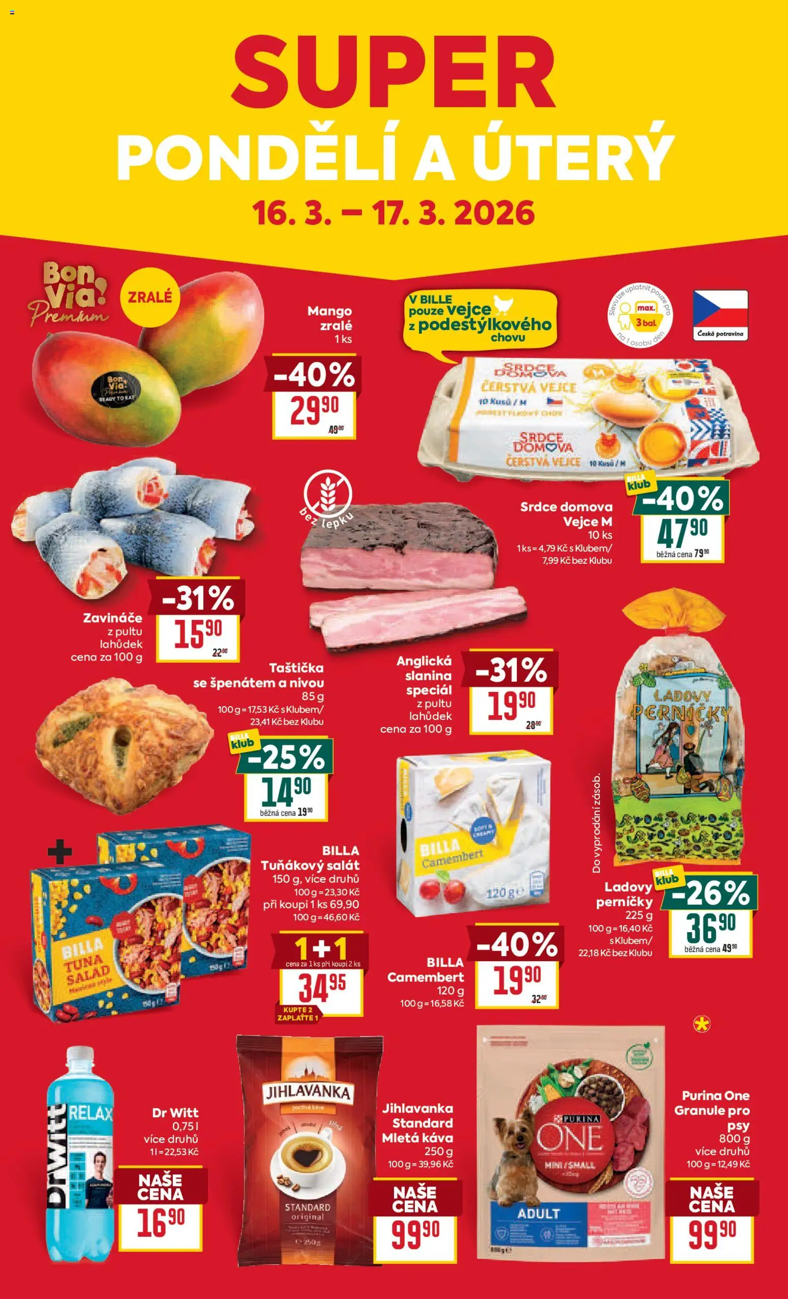 Billa Velký leták od 11.03.2026 | Strana: 30 | Produkty: Vejce, Salát, Slanina, Tuňákový salát