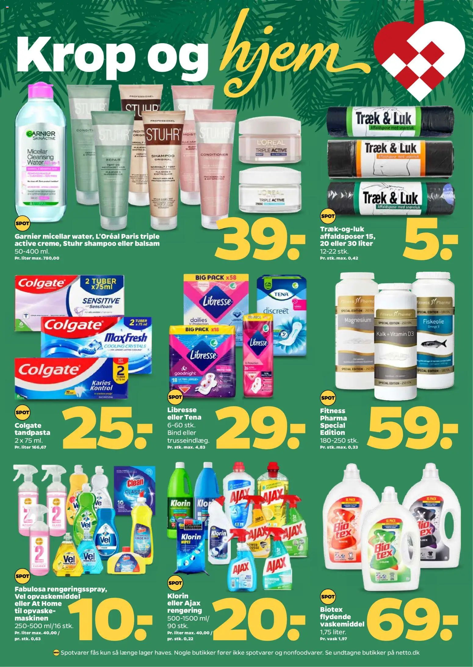 Netto tilbudsavis – gyldig fra 29.11.2025 | Side: 24 | Produkter: Shampoo, Balsam, Tandpasta, Opvaskemiddel