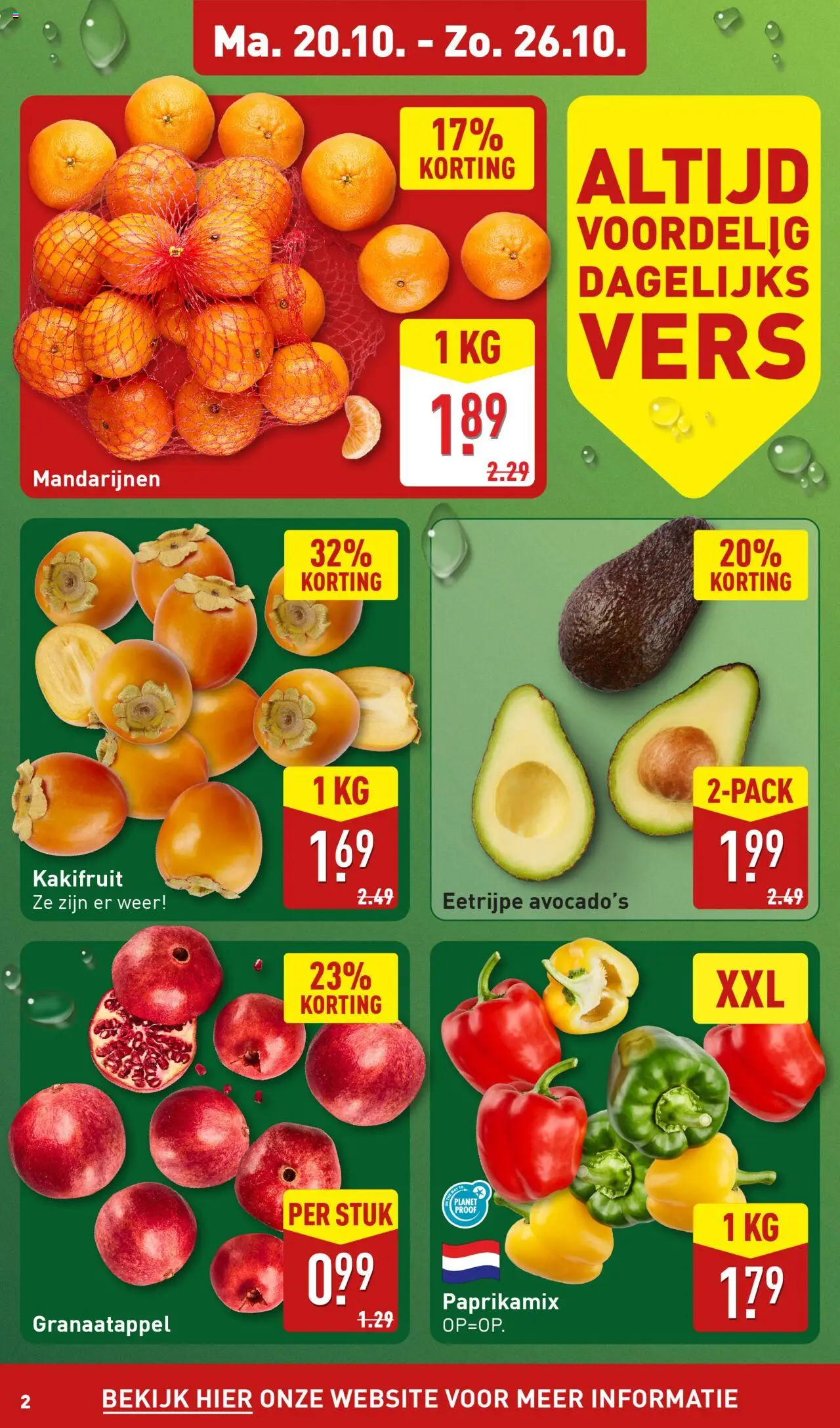 {H1} | Pagina: 2 | Producten: Mandarijnen, Granaatappel
