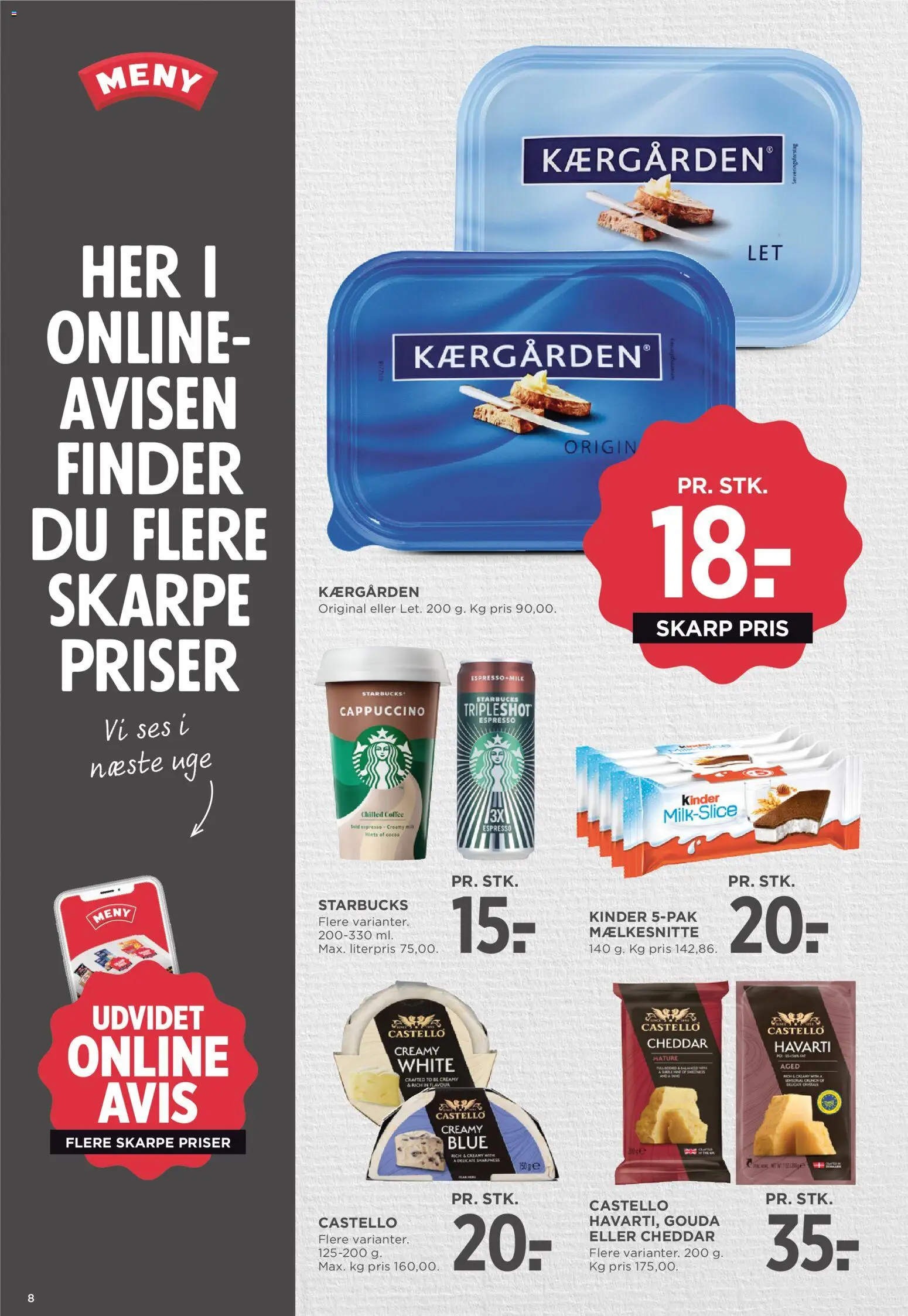 Meny tilbudsavis – gyldig fra 10.04.2026 | Side: 8 | Produkter: Cheddar