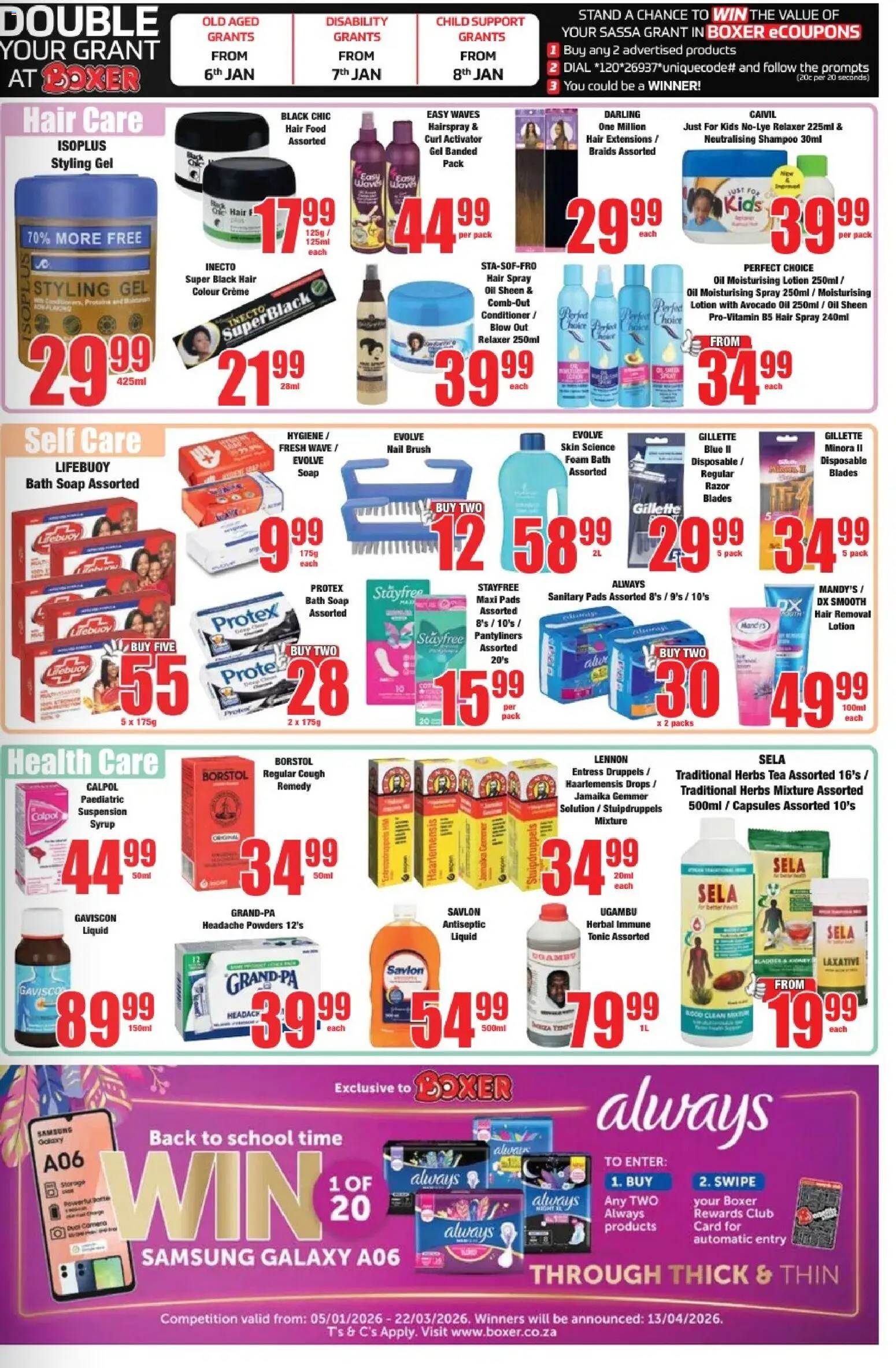 New Boxer catalogue – valid from 05.01.2026 | Page: 11 | Products: Braids, Shampoo, Syrup, Soap
