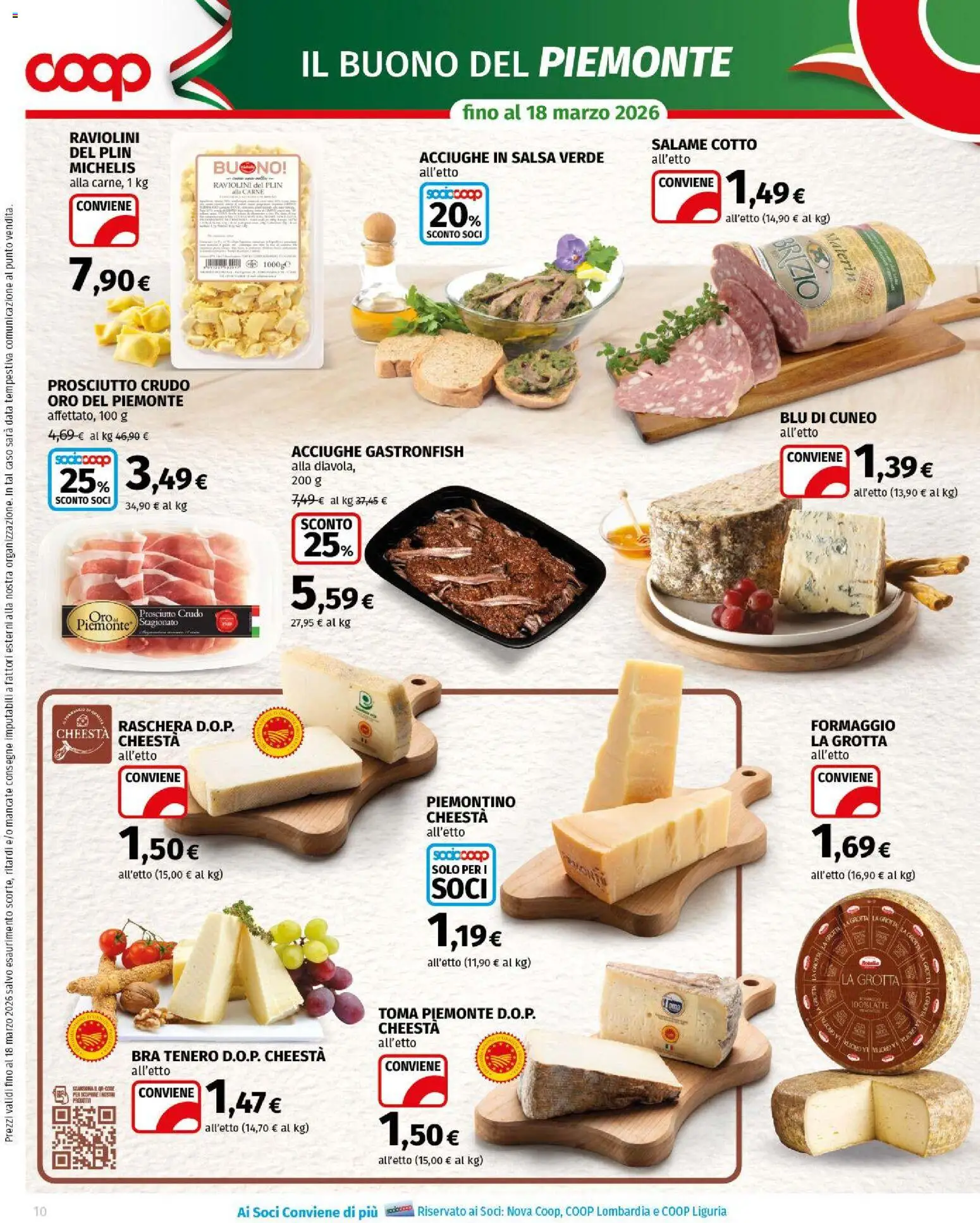 Volantino COOP del 05.03.2026 | Pagina: 10 | Prodotti: Prosciutto Crudo, Salsa, Data, Acciughe