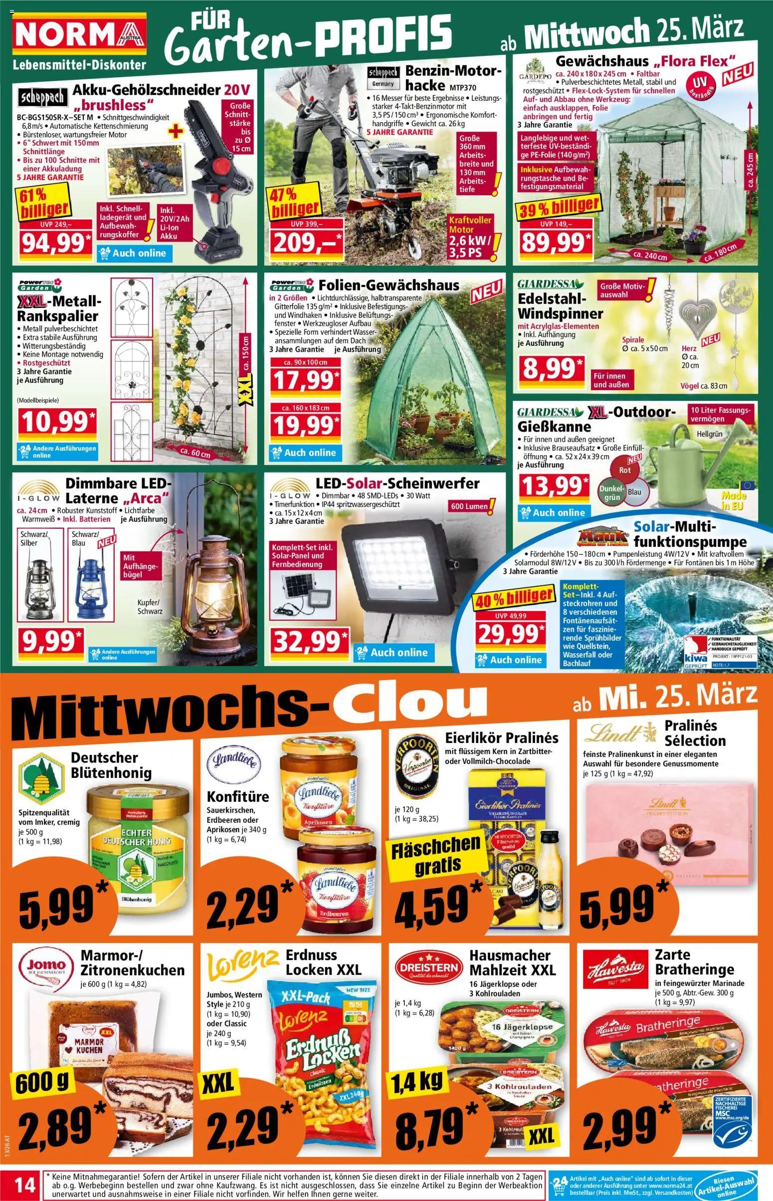 Norma Flugblatt gültig ab 23.03.2026 | Seite: 14 | Produkte: Erdbeeren, Wasser, Gewicht