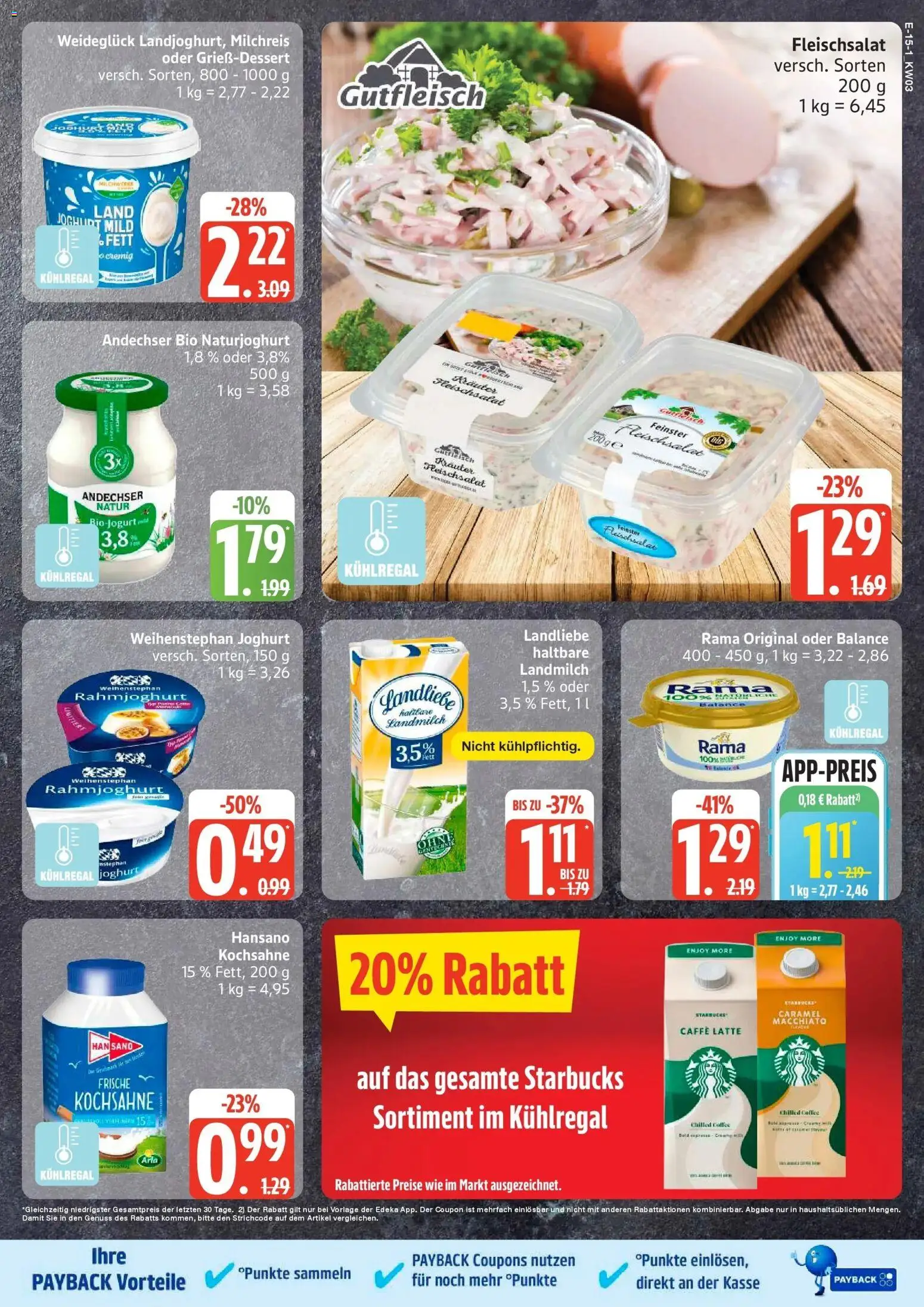 Edeka prospekt Hamburg	 – gültig ab 11.01.2026 | Seite: 17 | Produkte: Rama, Joghurt, Starbucks