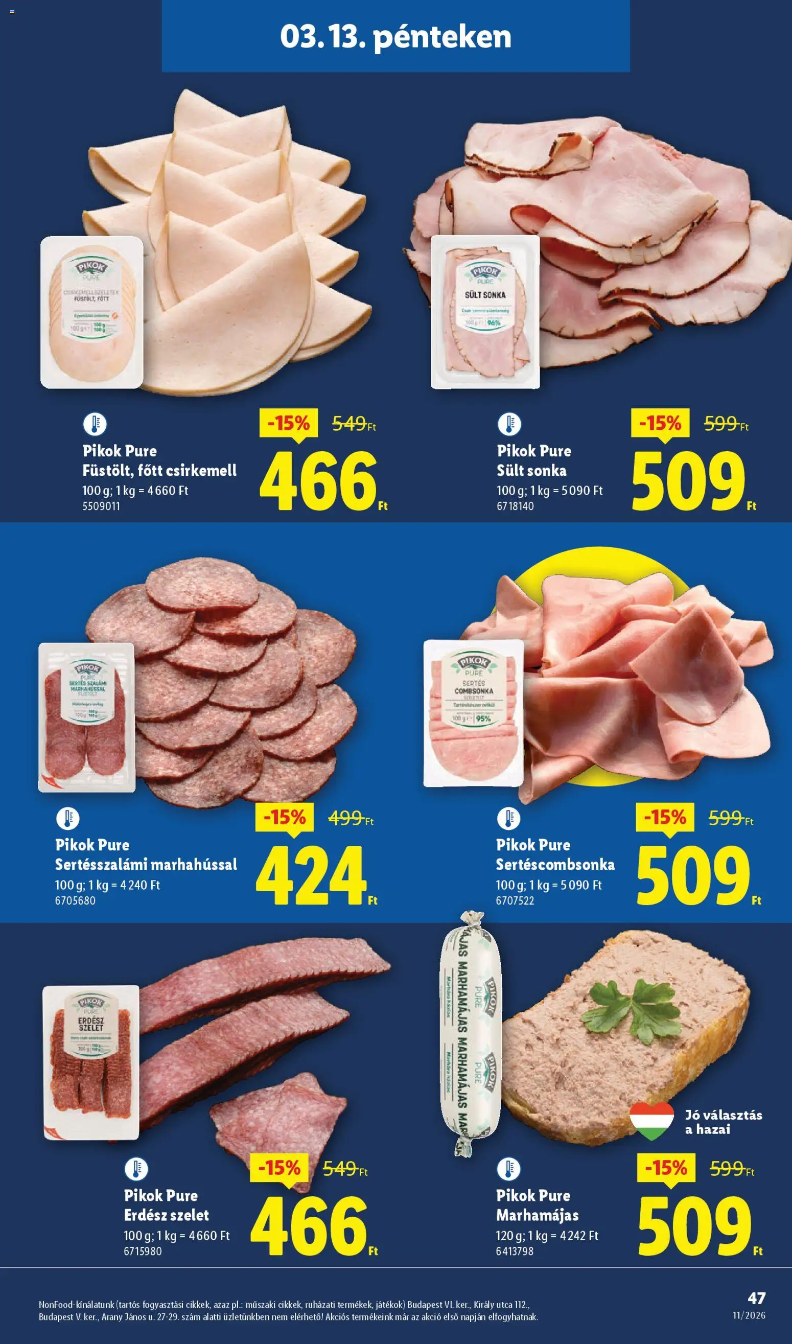 Lidl akciós ujság - amely érvényes a következő dátumtól: 12.03.2026 | Oldal: 47 | Termékek: Játékok, Sonka, Csirkemell, Combsonka