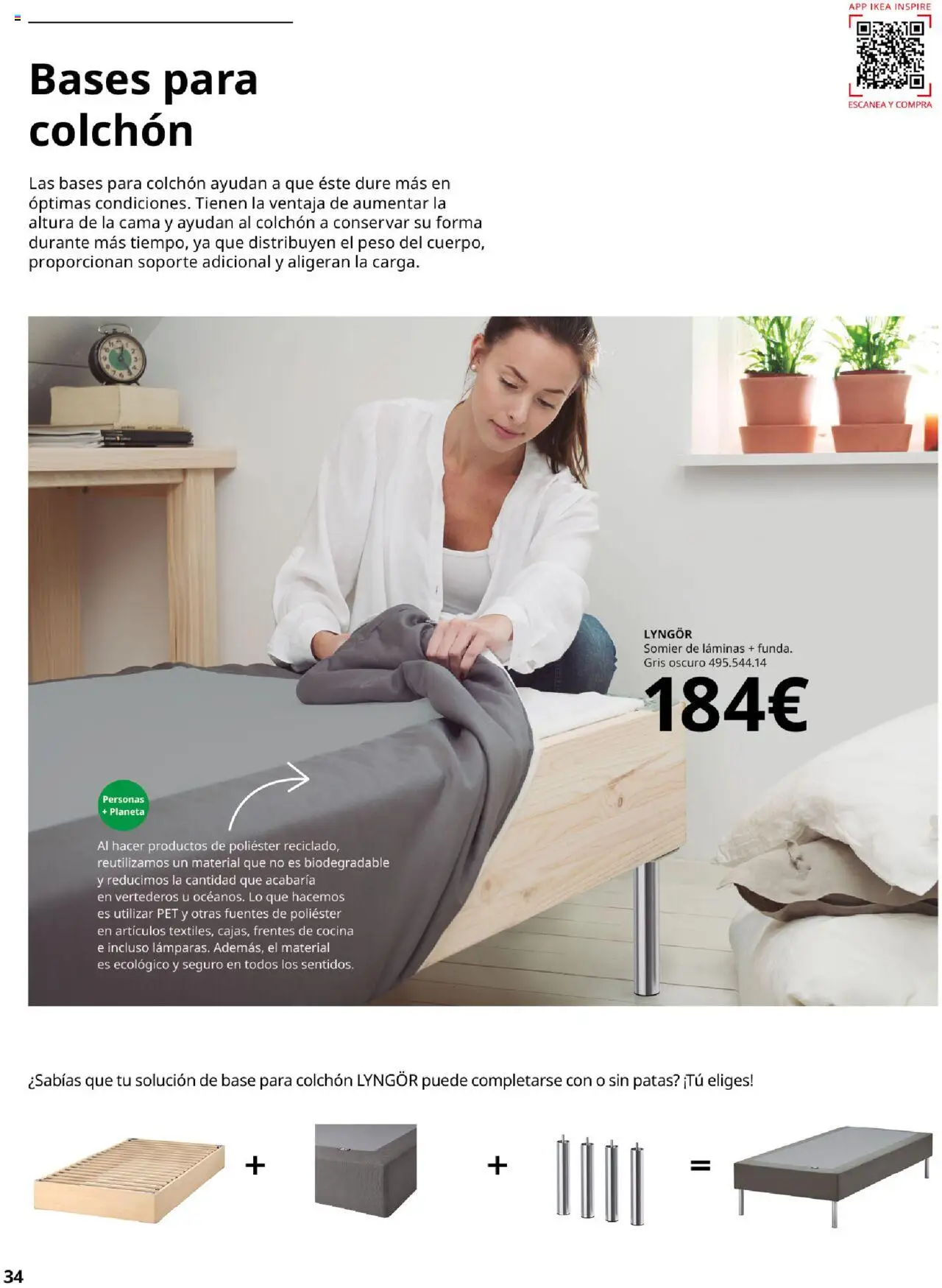 Catálogo IKEA Confort │ válido desde el 04.02.2025 | Página: 34 | Productos: Somier, Colchon, Cocina, Peso