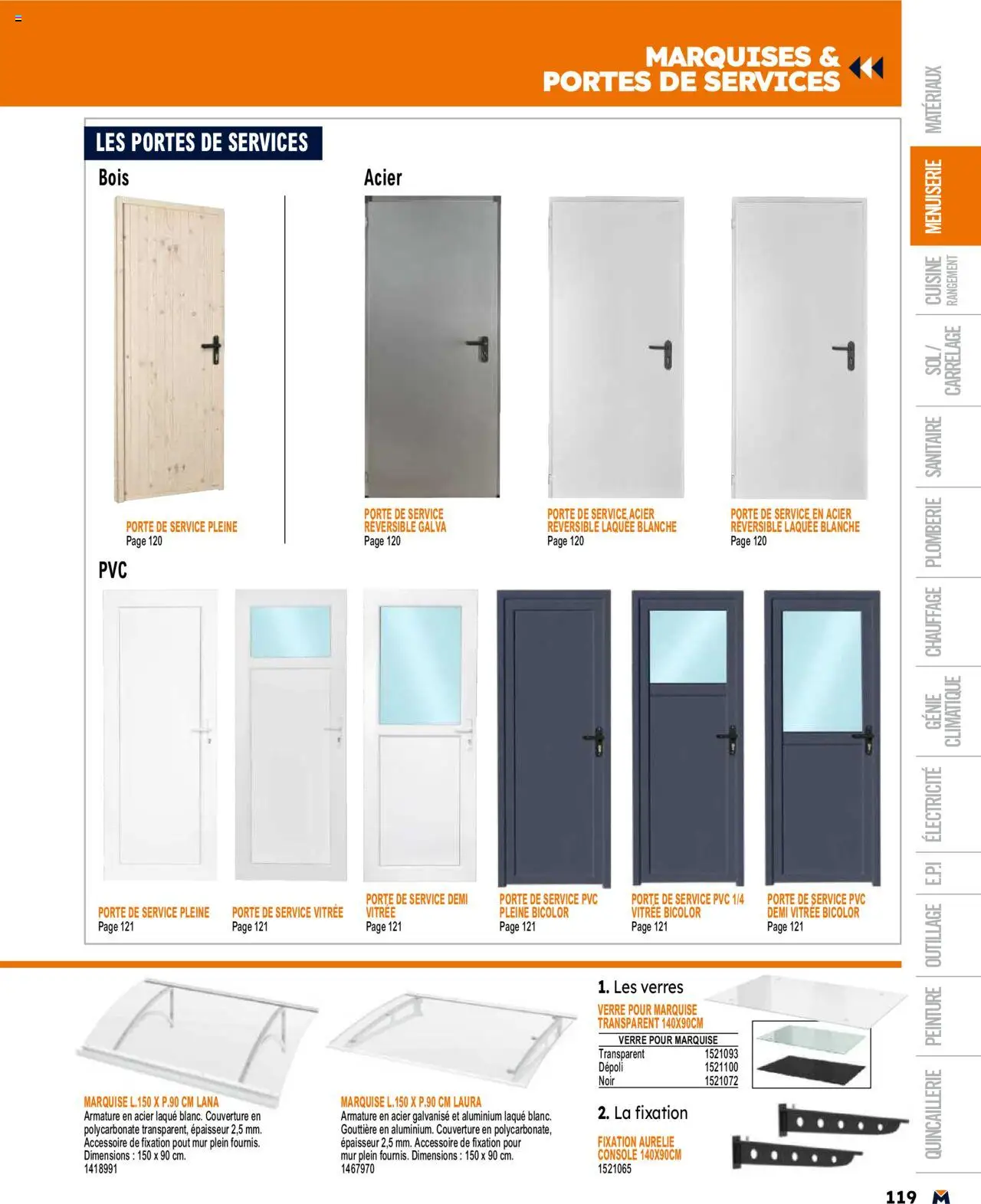  | Page: 119 | Produits: Gouttière, Porte, Couverture, Laque