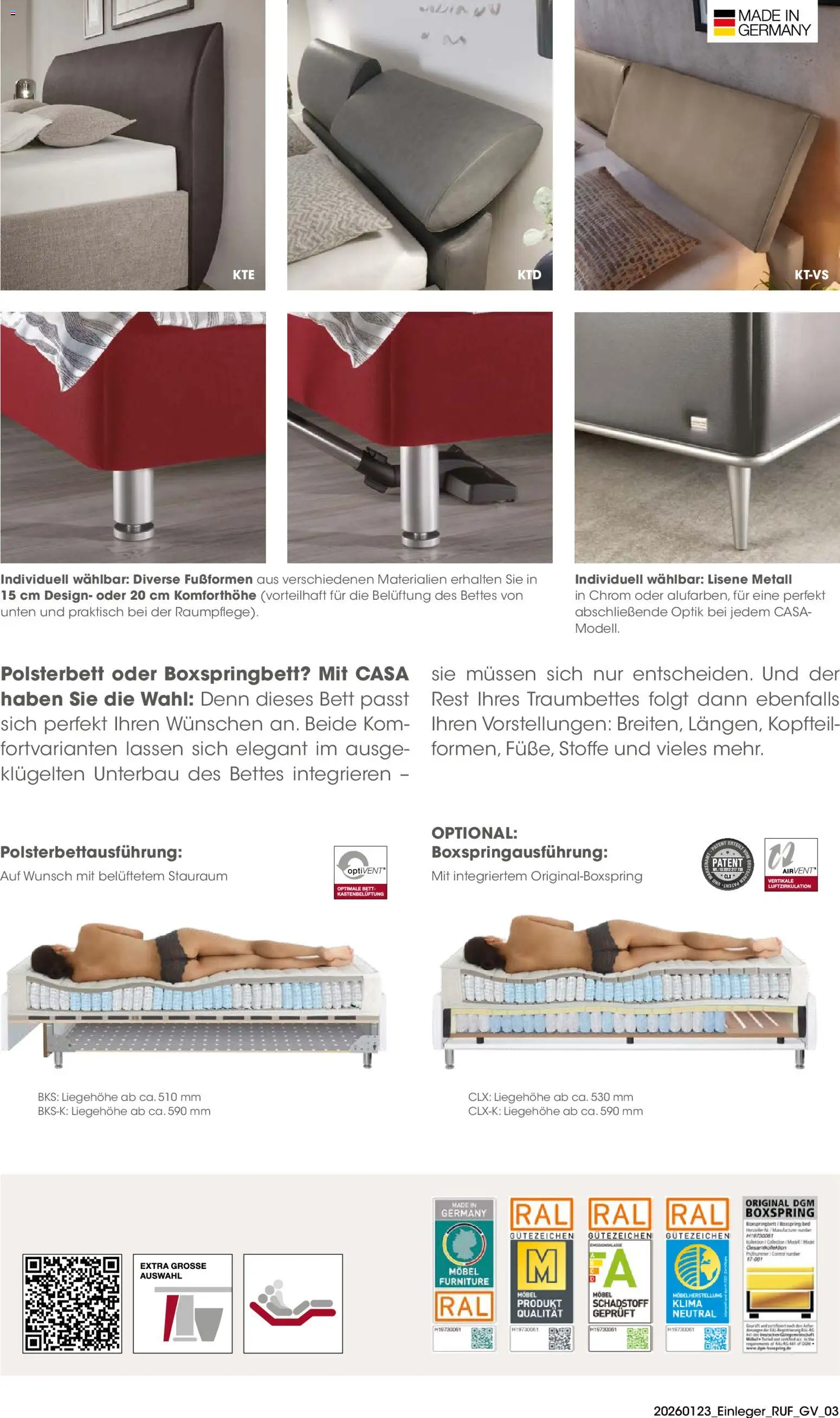 Möbel Martin  Schlafen, träumen, entspannen – gültig ab 23.01.2026 | Seite: 3 | Produkte: Hobel, Bett, Boxspringbett, Polsterbett