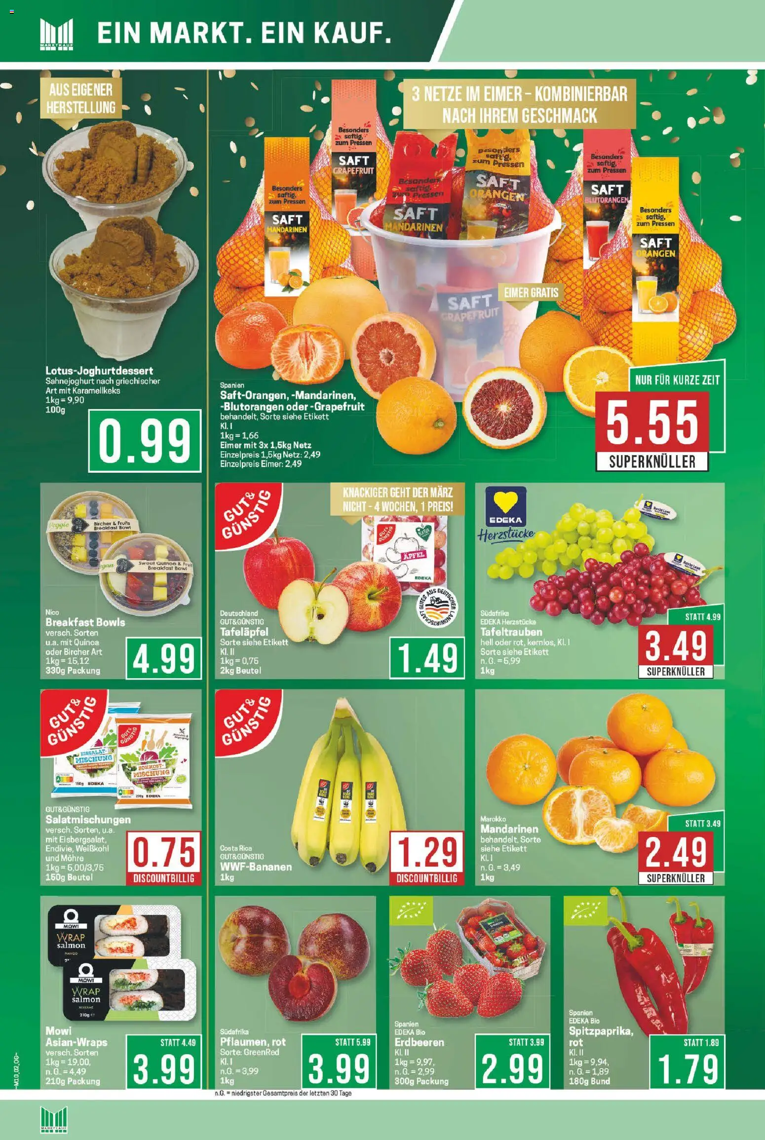Marktkauf Prospekt 	 – gültig ab 02.03.2026 | Seite: 2 | Produkte: Äpfel, Orangen, Grapefruit, Mango
