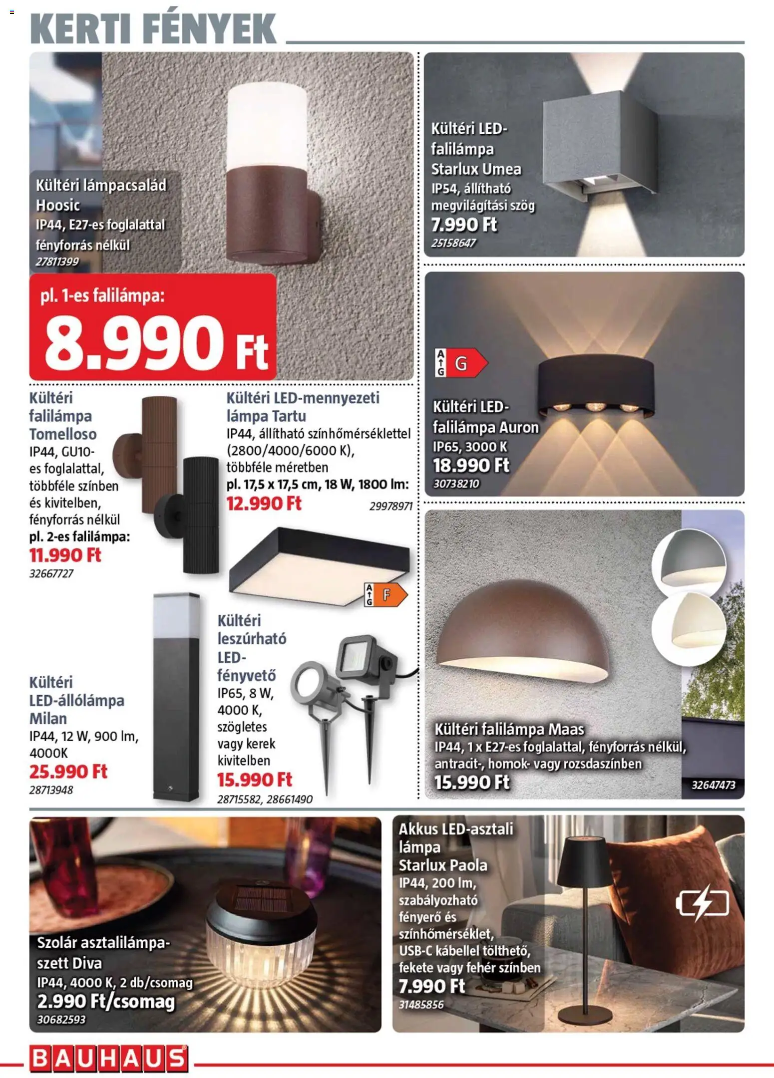 Bauhaus akciós ujság - amely érvényes a következő dátumtól: 05.03.2026 | Oldal: 12 | Termékek: Lámpa