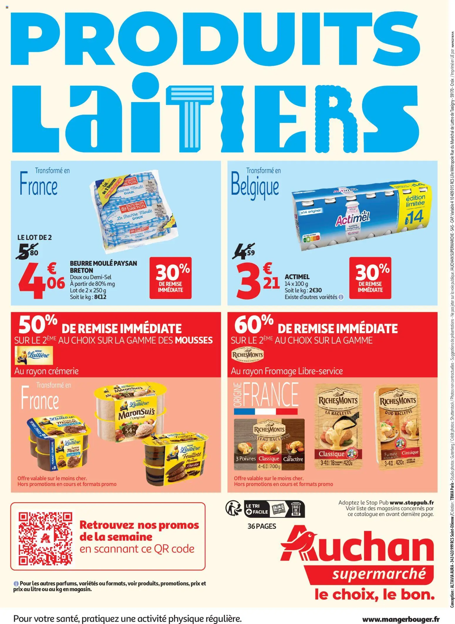 {H1} | Page: 36 | Produits: Raclette, Fromage, Chocolat, Crème